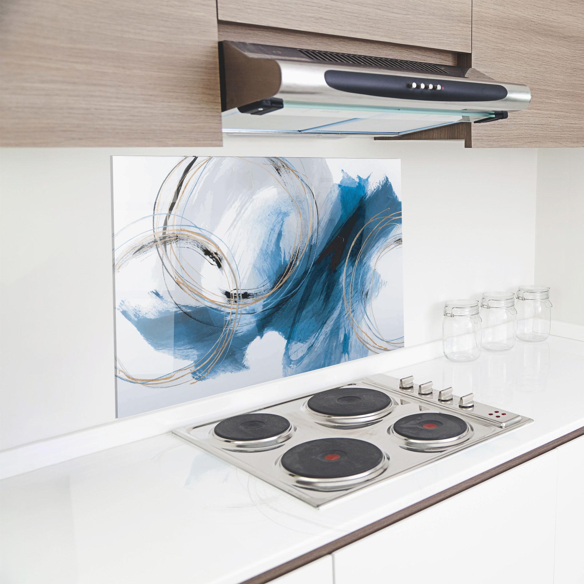Küchenrückwand Glas Beautiful Abstract Painting mockup 8