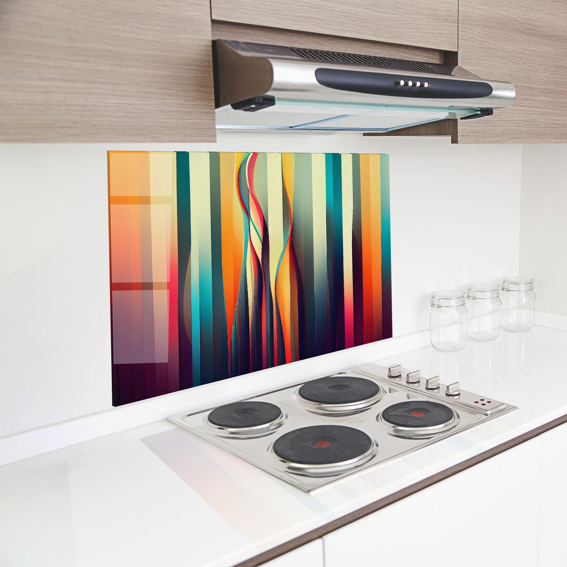 Küchenrückwand Glas Colorful Geometric Background mockup 8