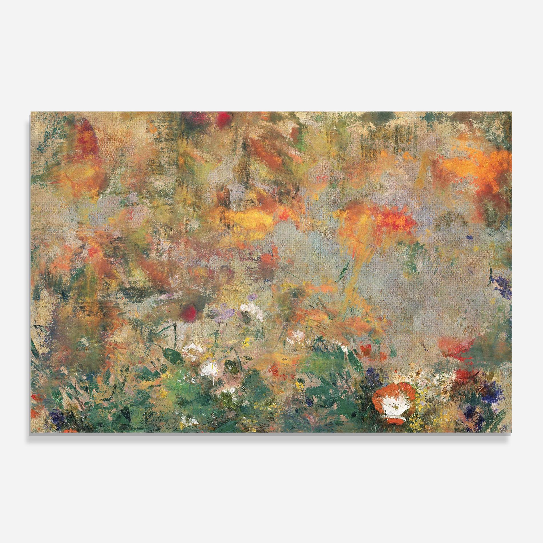 Küchenrückwand Glas Abstract Flowers mockup 0