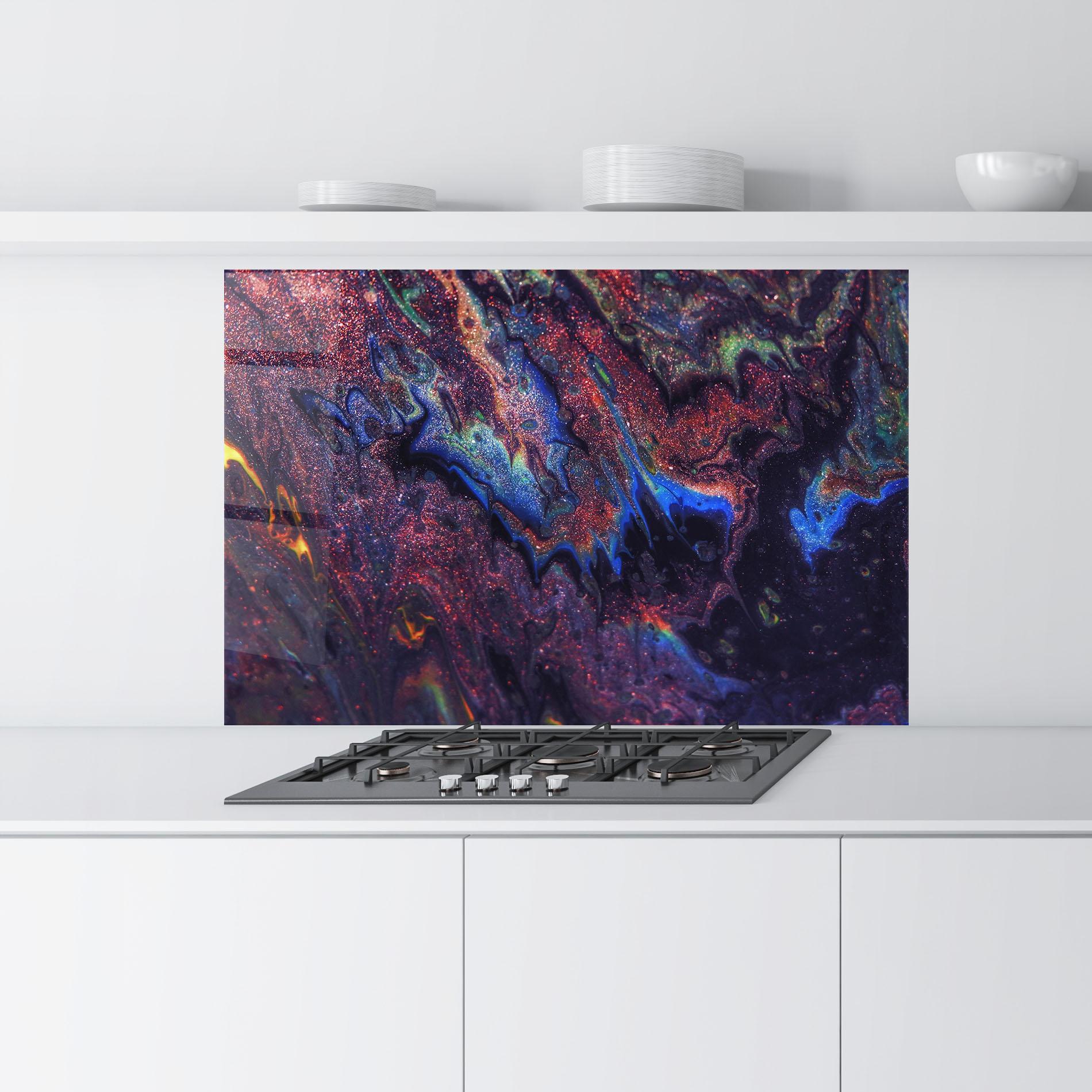 Küchenrückwand Glas Abstract Shadows mockup 9