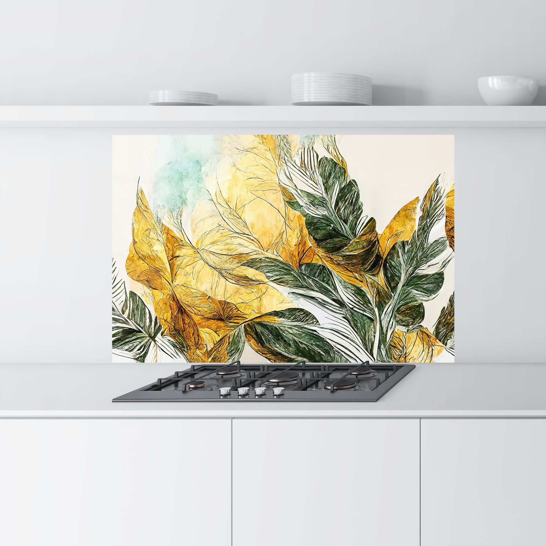 Gold And Green Leafes mockup 9