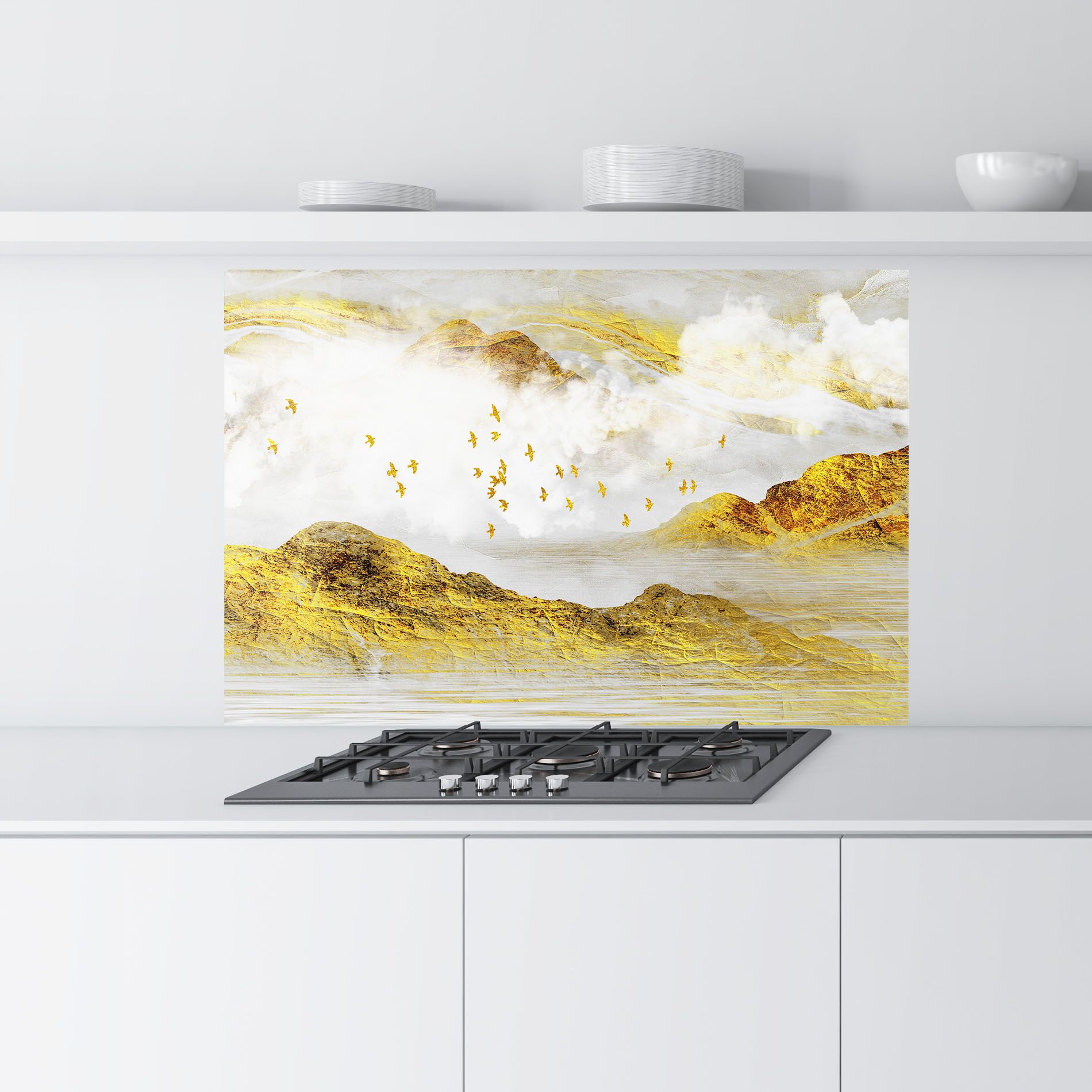 Gold Mountains Abstract mockup 9