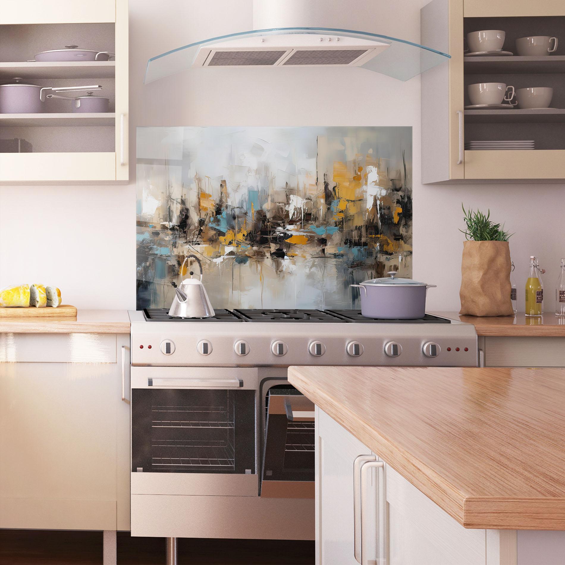 Küchenrückwand Glas Abstract Los Angeles mockup 1