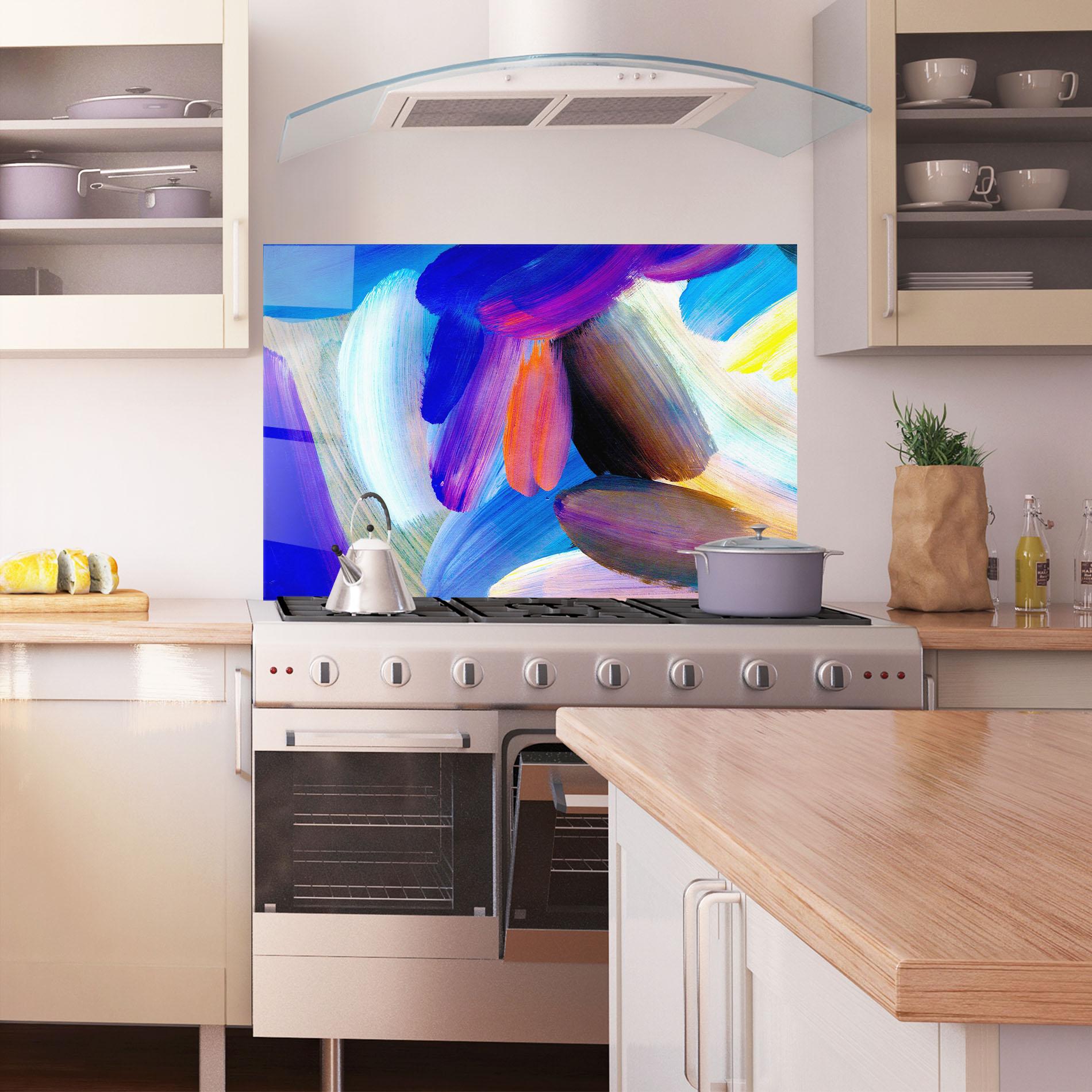 Küchenrückwand Glas Colorful Abstract mockup 1