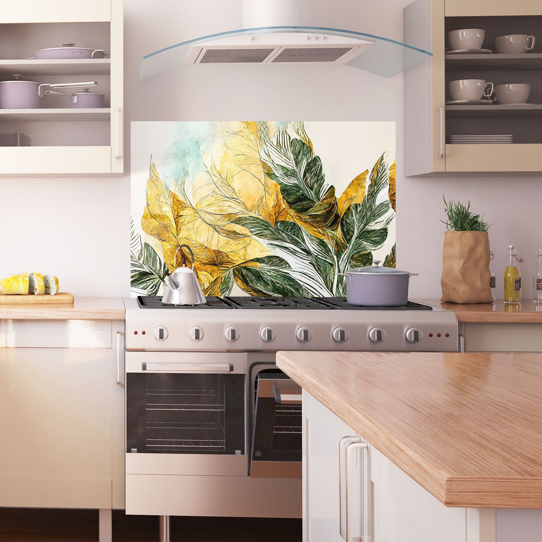 Gold And Green Leafes mockup 1