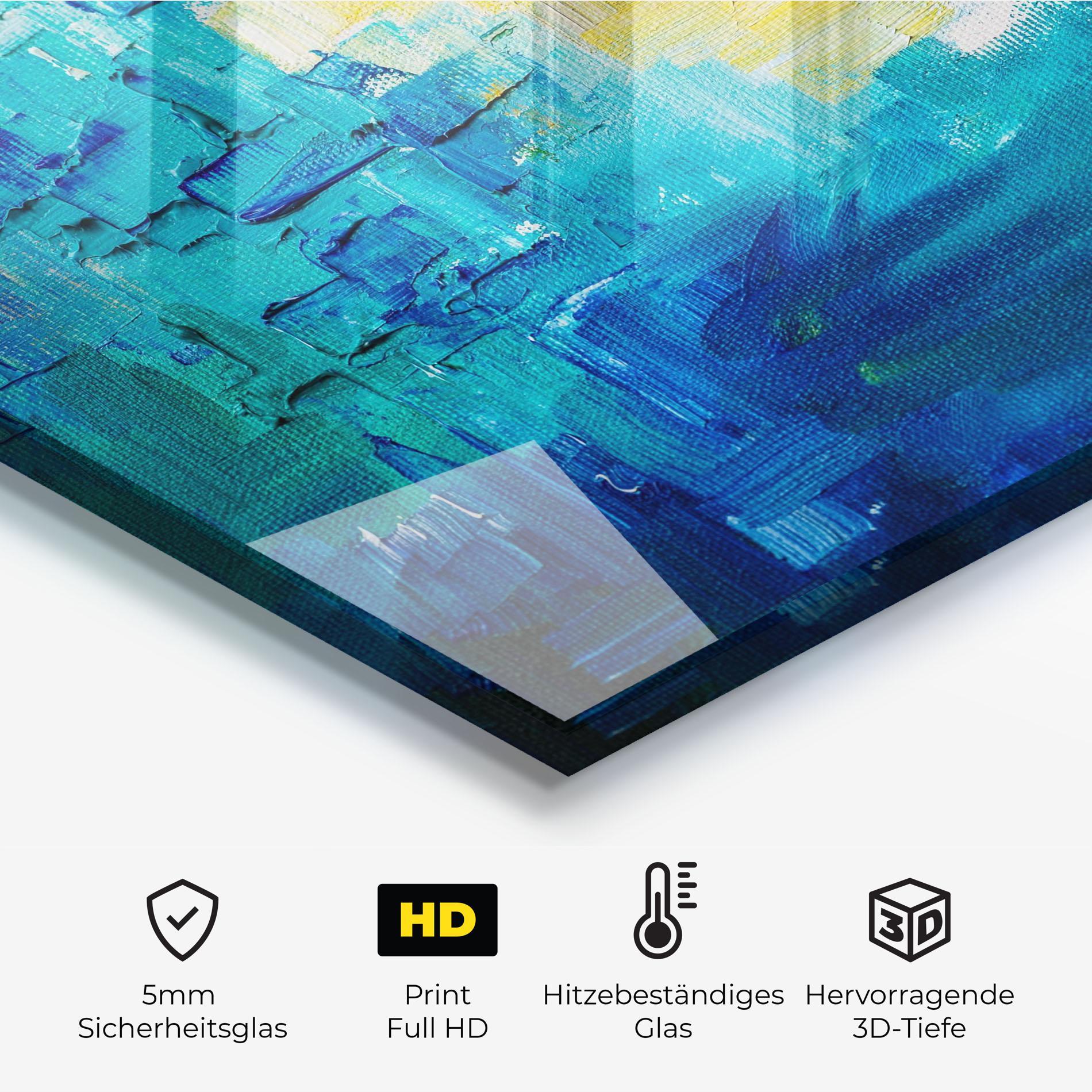 Küchenrückwand Glas Abstract Hand Mark mockup 2