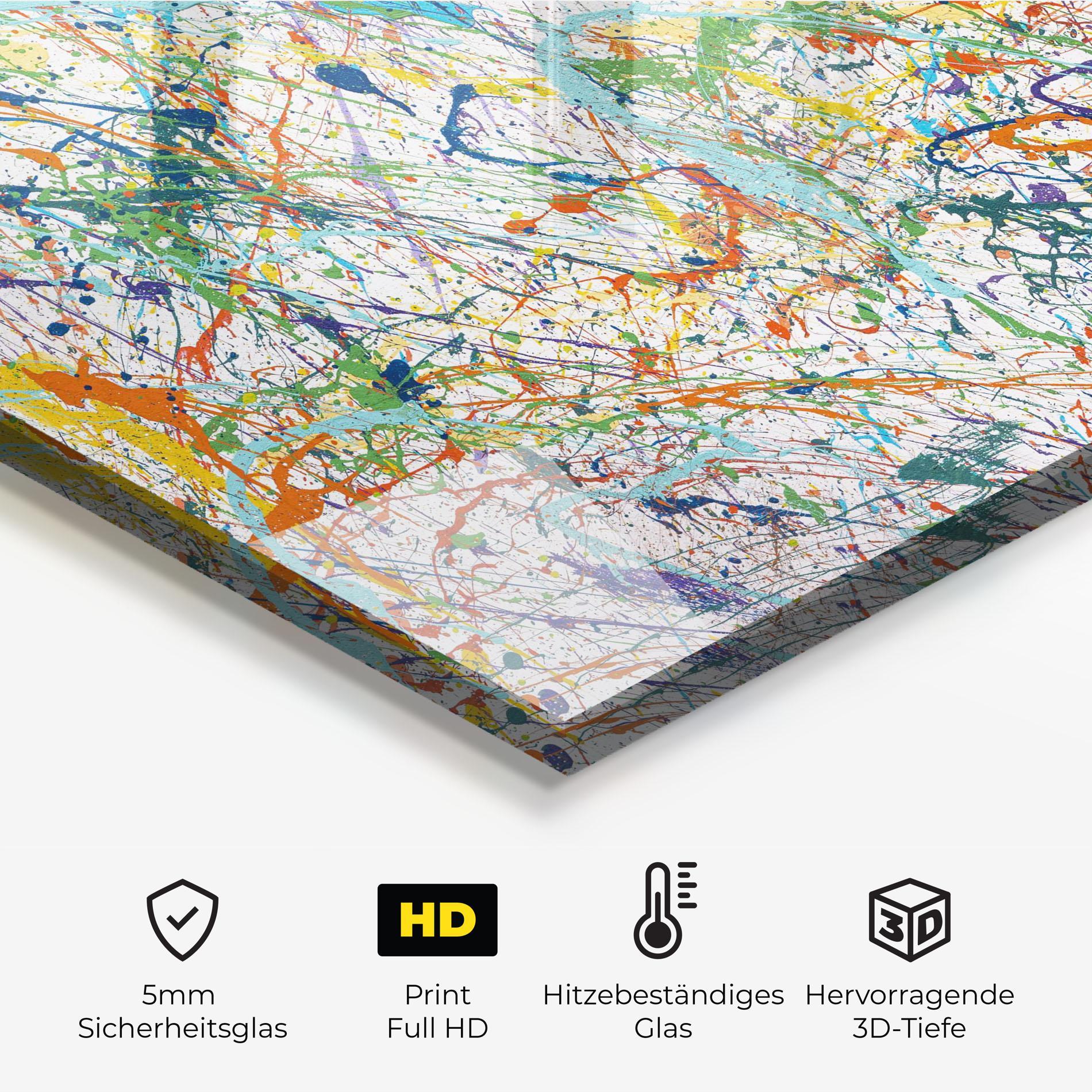 Küchenrückwand Glas Art Explosion mockup 2