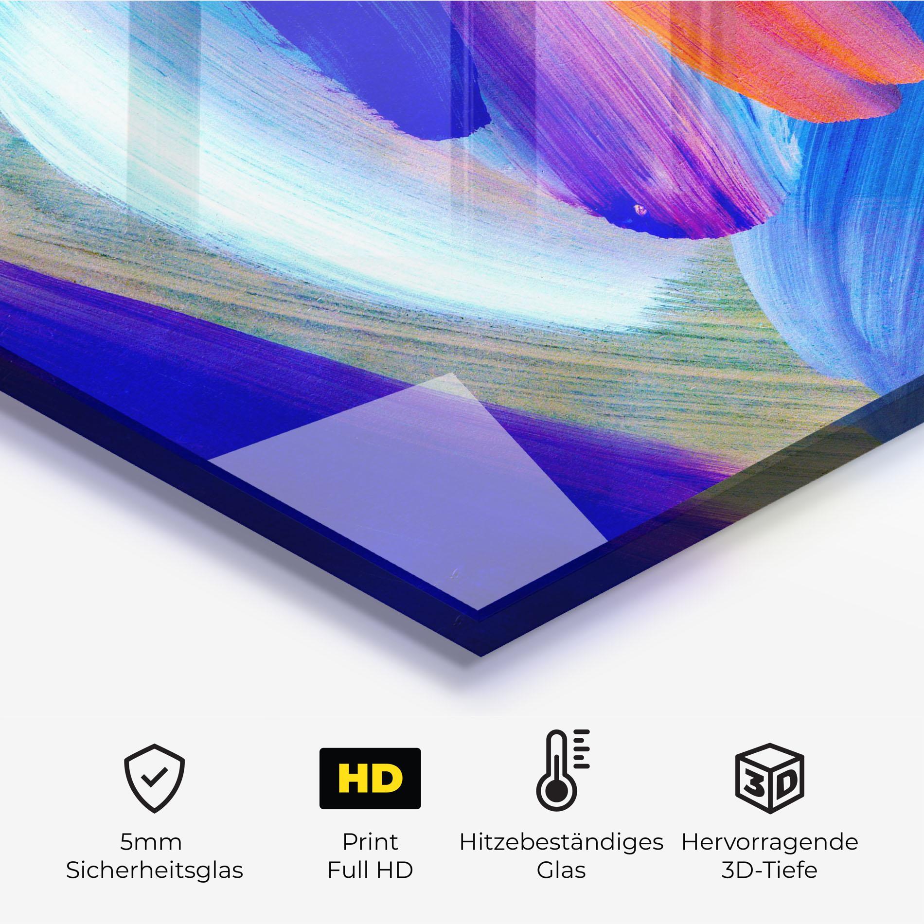 Küchenrückwand Glas Colorful Abstract mockup 2