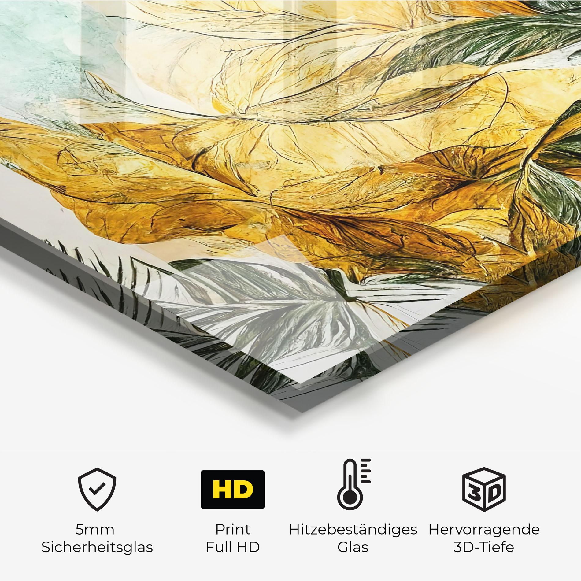 Gold And Green Leafes mockup 2