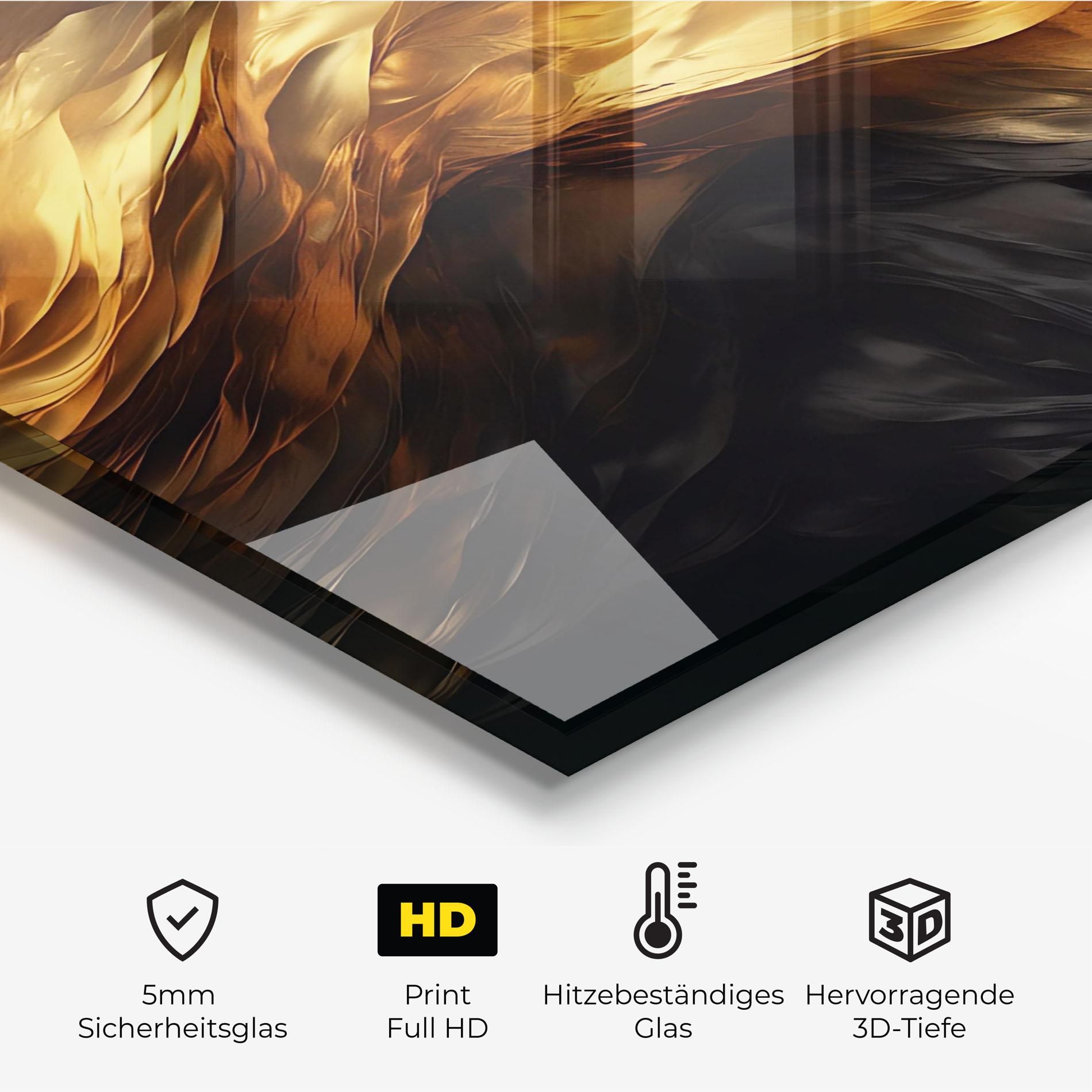 Golden Waves With Black mockup 2