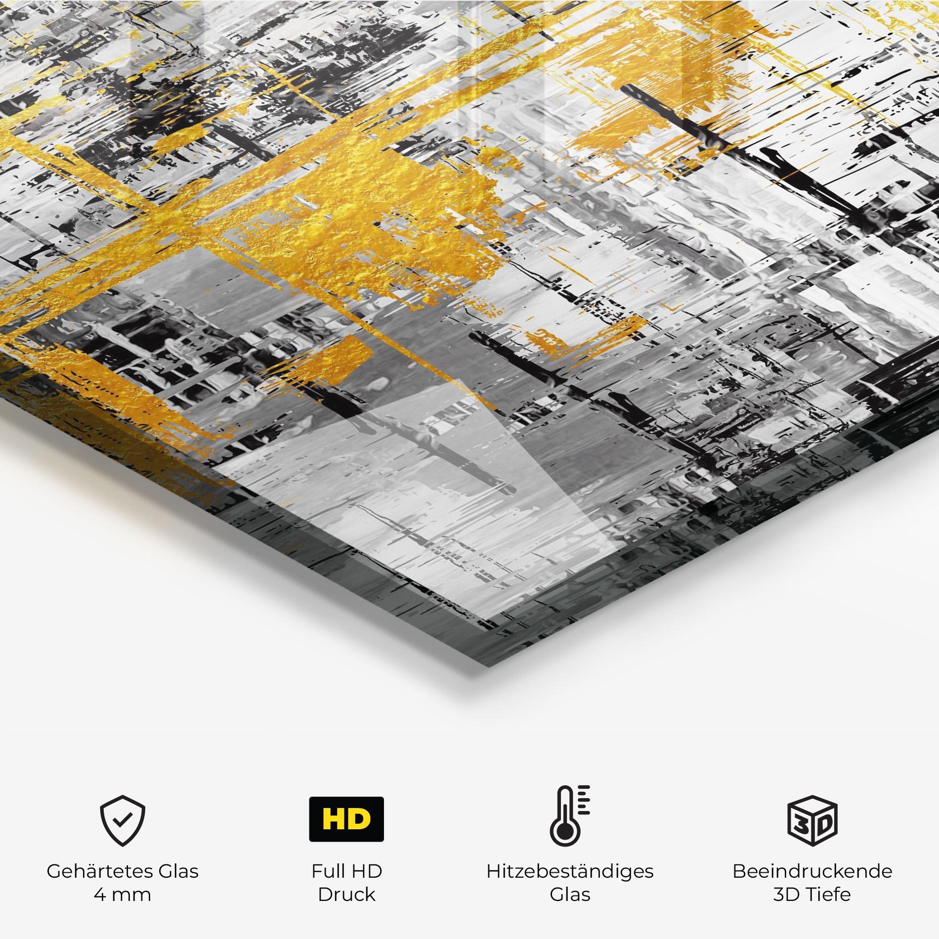 Küchenrückwand Glas Abstract Mix Color mockup 2