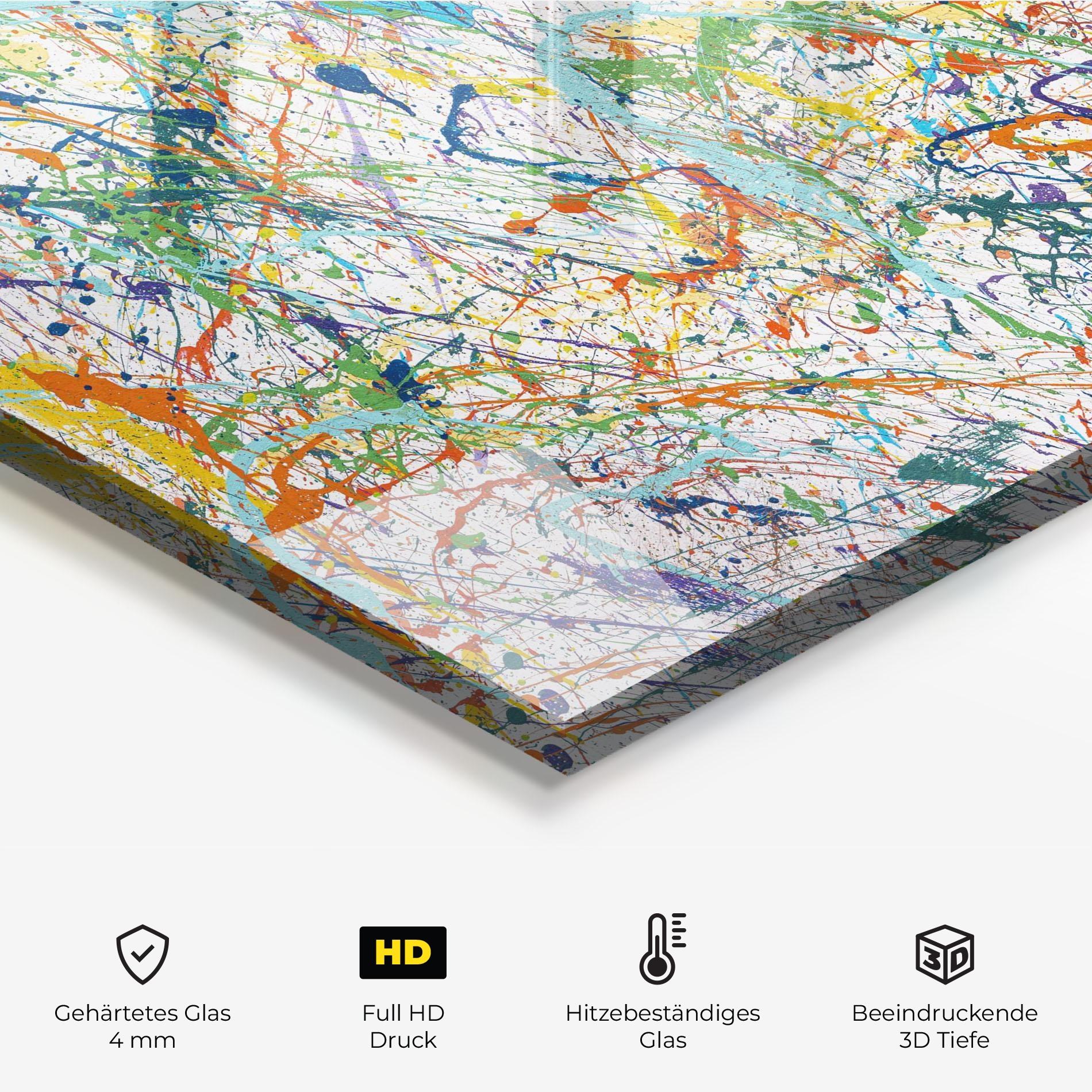 Küchenrückwand Glas Art Explosion mockup 2