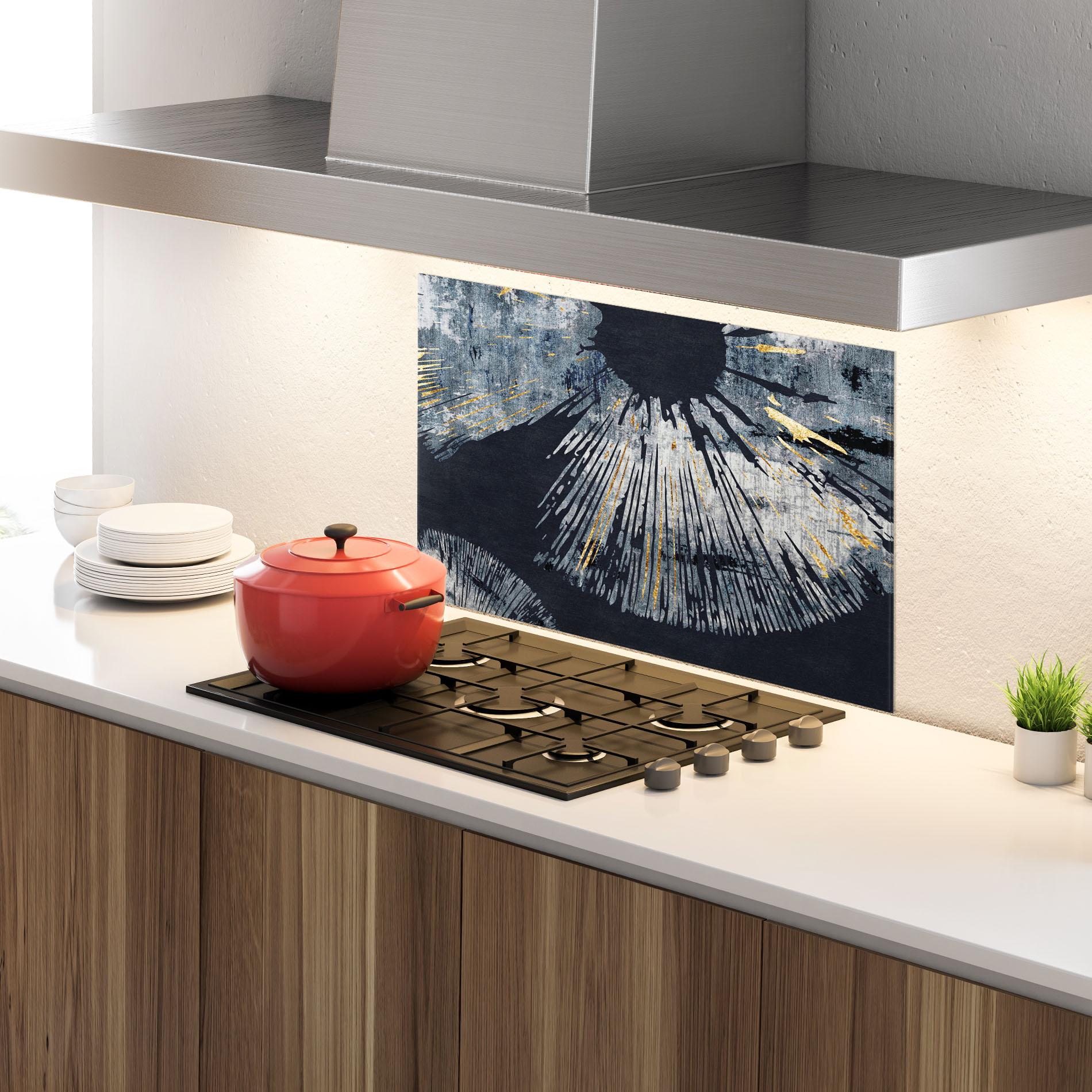 Küchenrückwand Glas Abstract Eye mockup 4