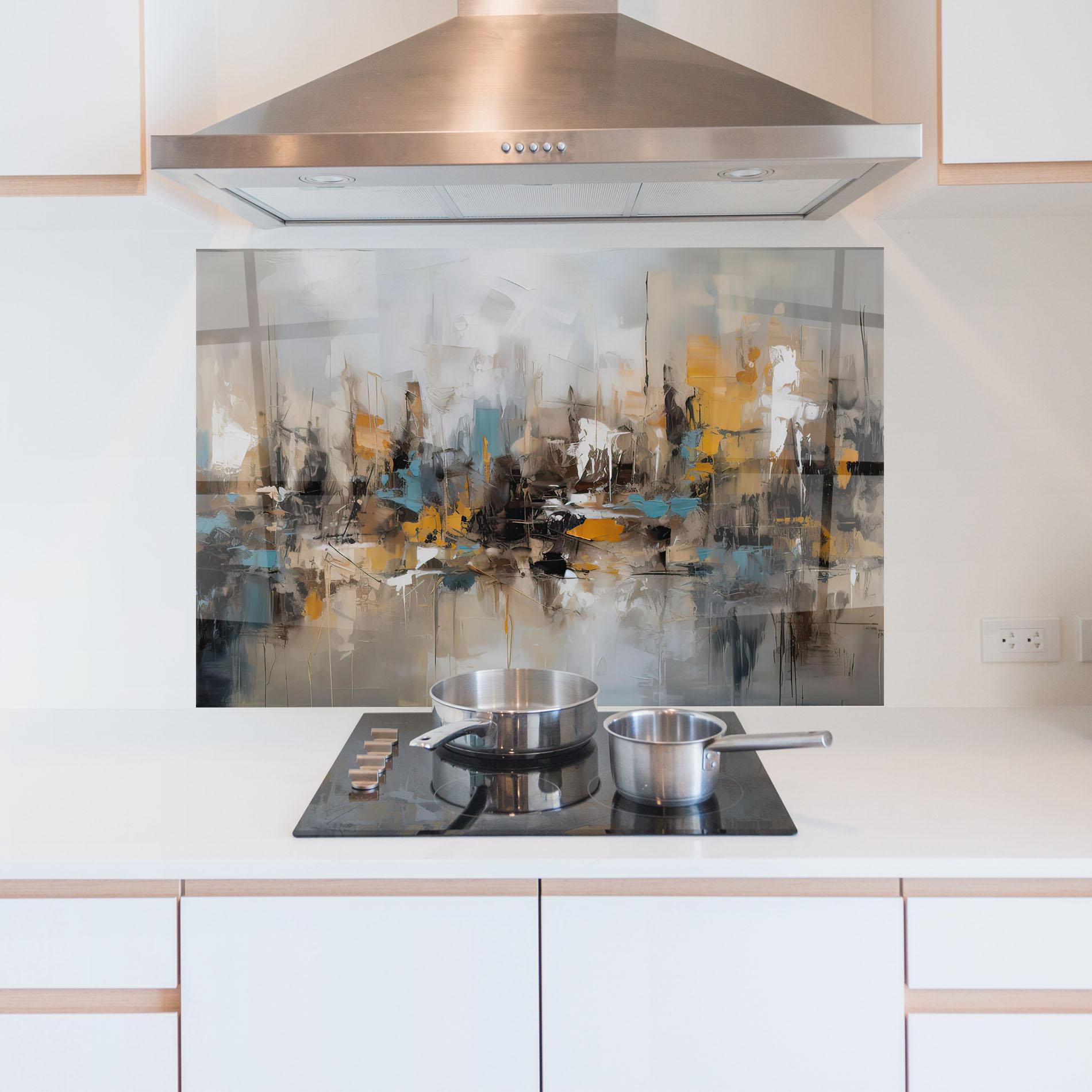 Küchenrückwand Glas Abstract Los Angeles mockup 5