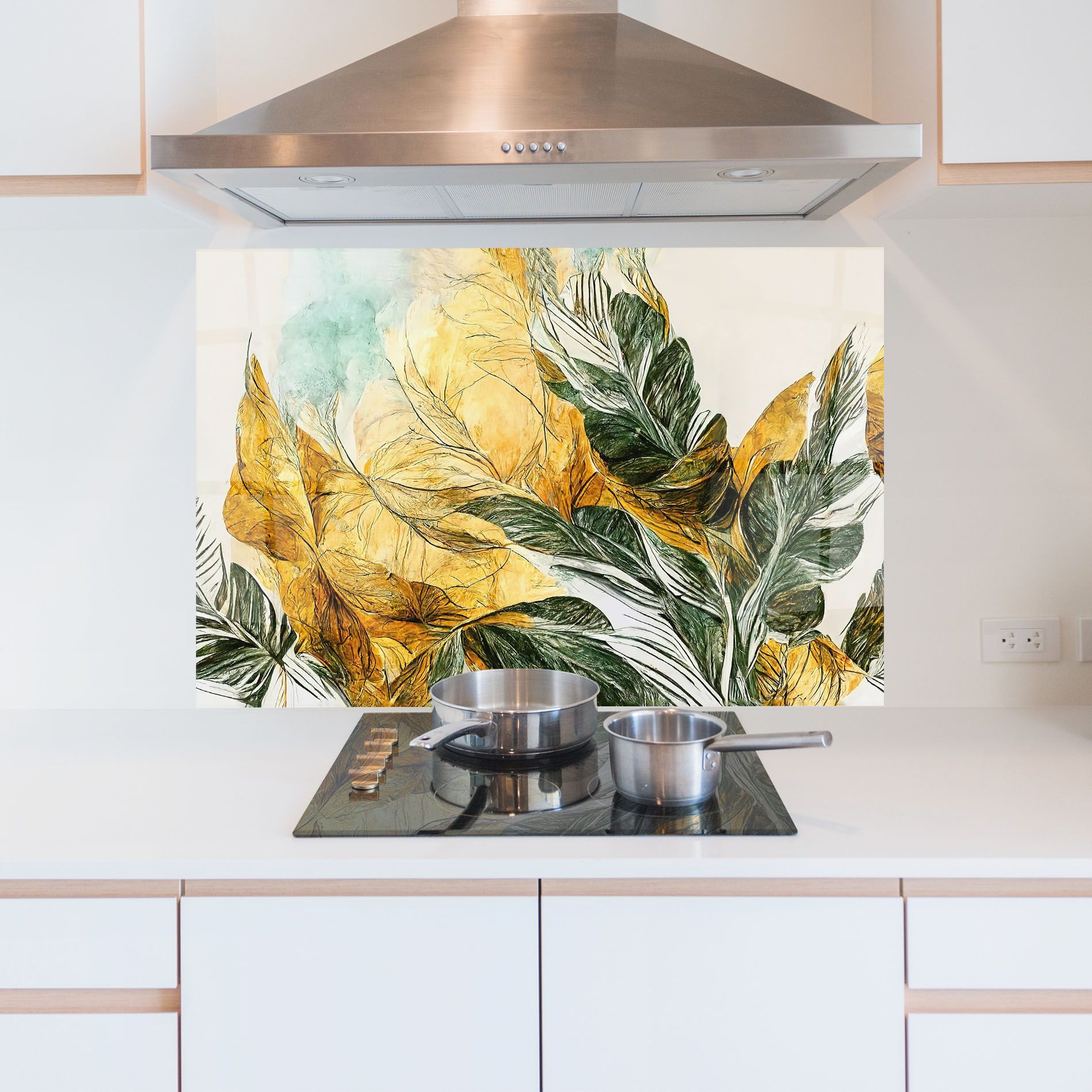 Gold And Green Leafes mockup 5