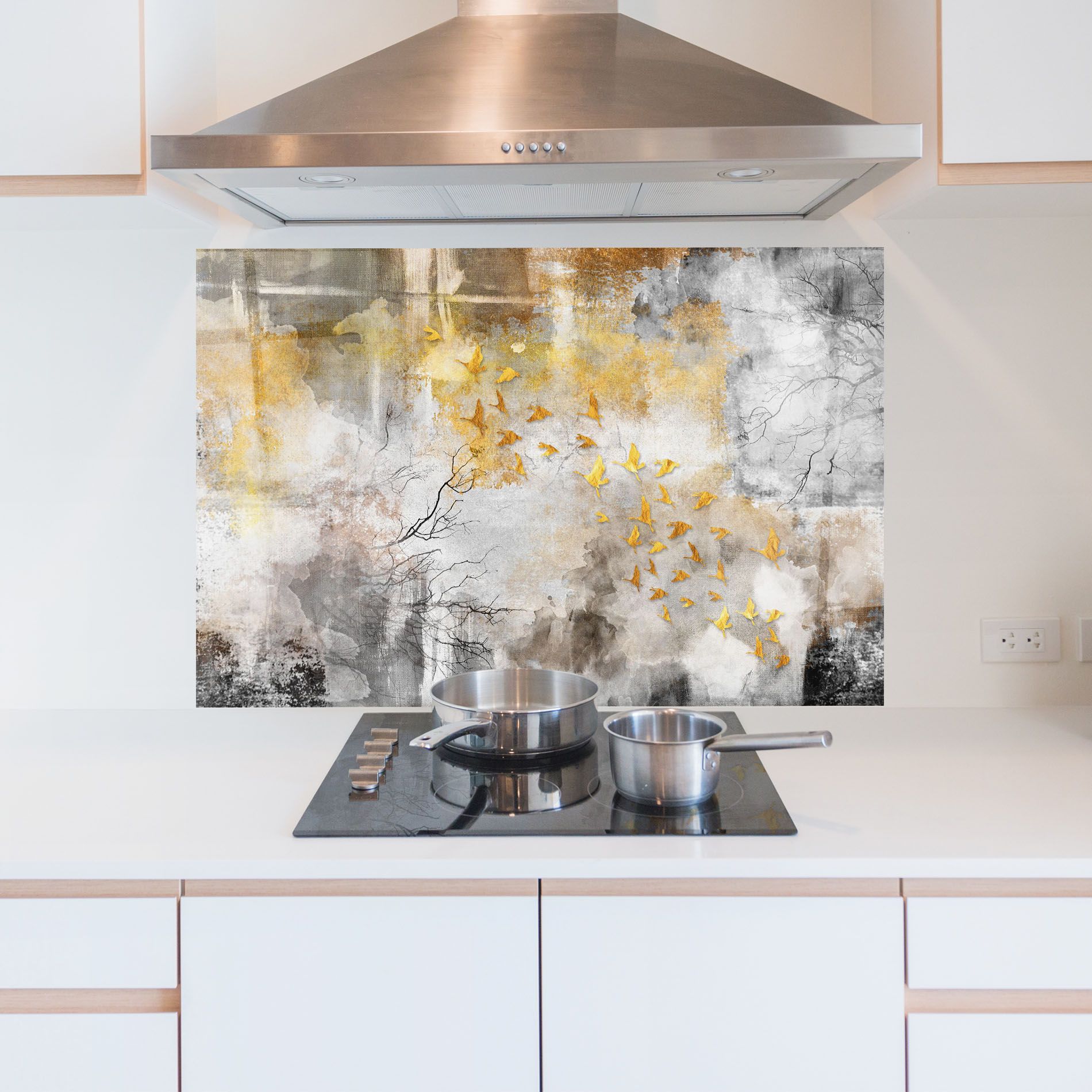 Gold Birds Flying mockup 5