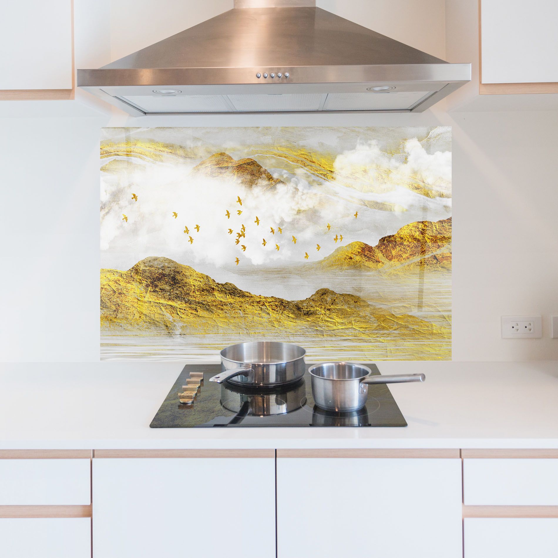 Gold Mountains Abstract mockup 5