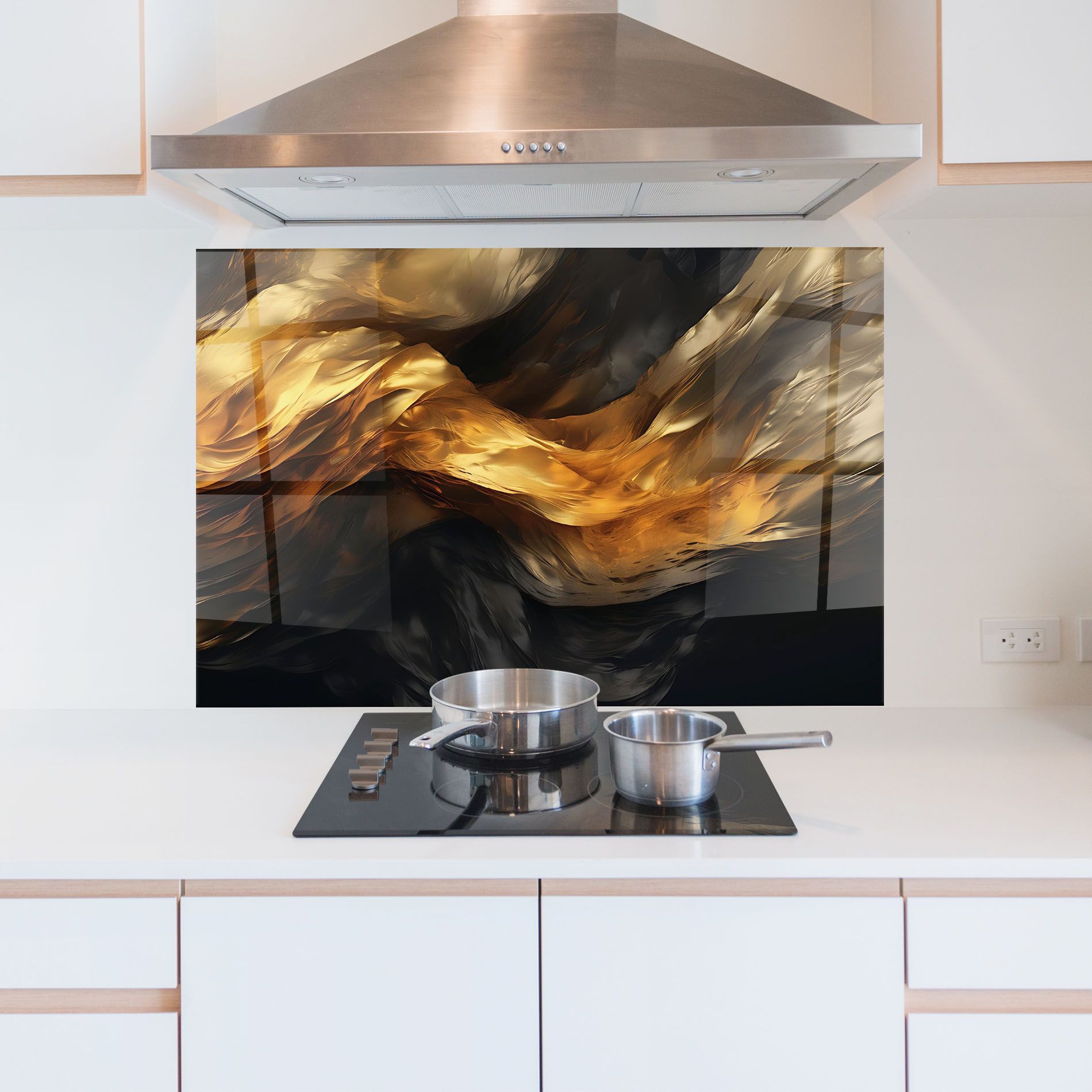 Golden Waves With Black mockup 5