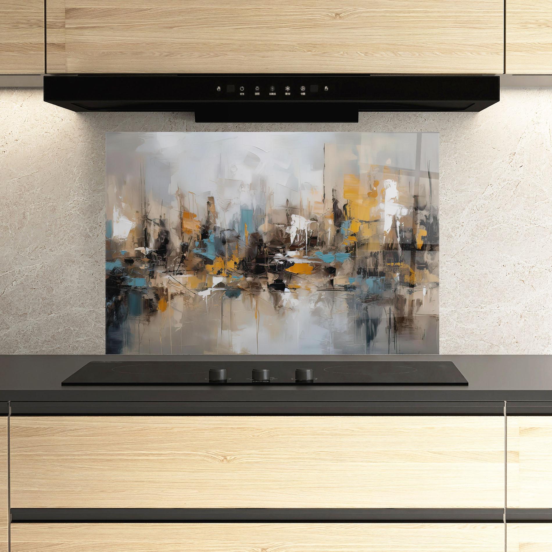 Küchenrückwand Glas Abstract Los Angeles mockup 3