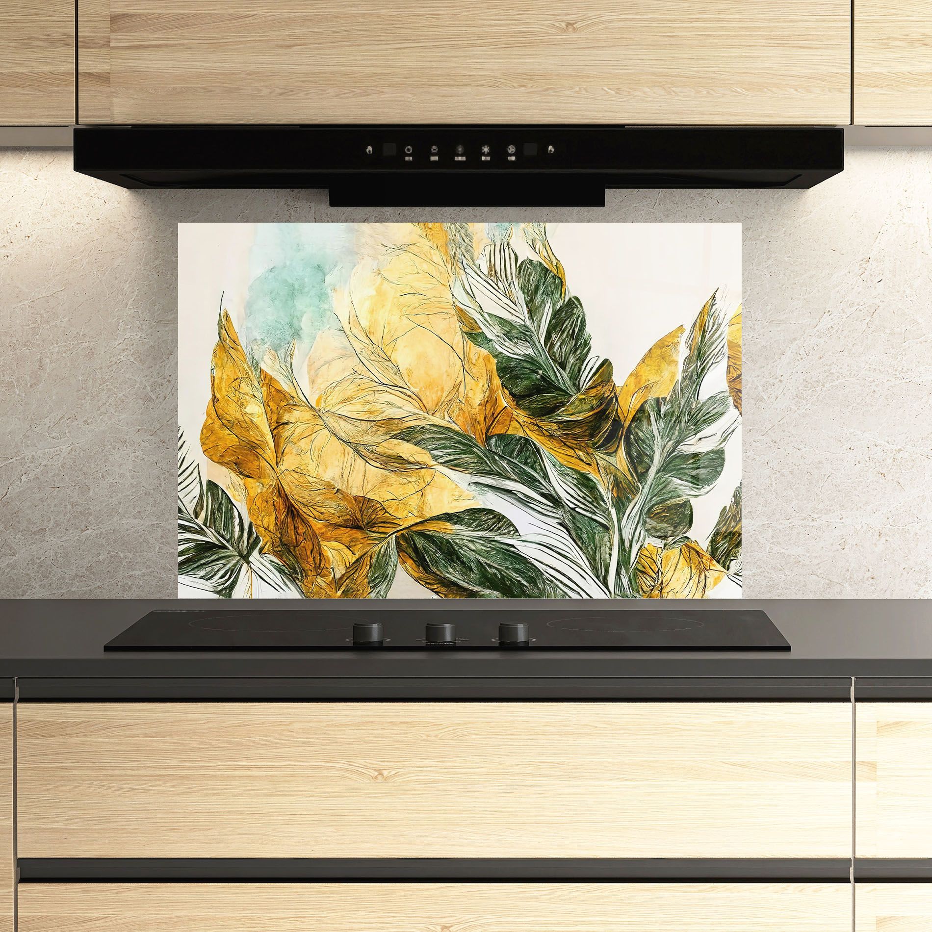 Gold And Green Leafes mockup 3