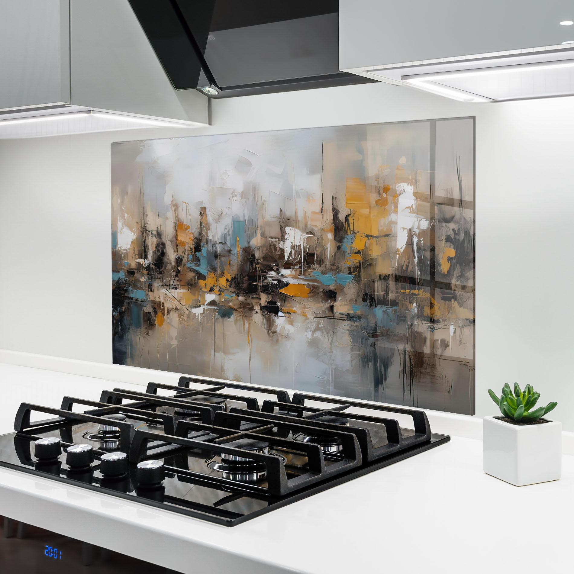 Küchenrückwand Glas Abstract Los Angeles mockup 6