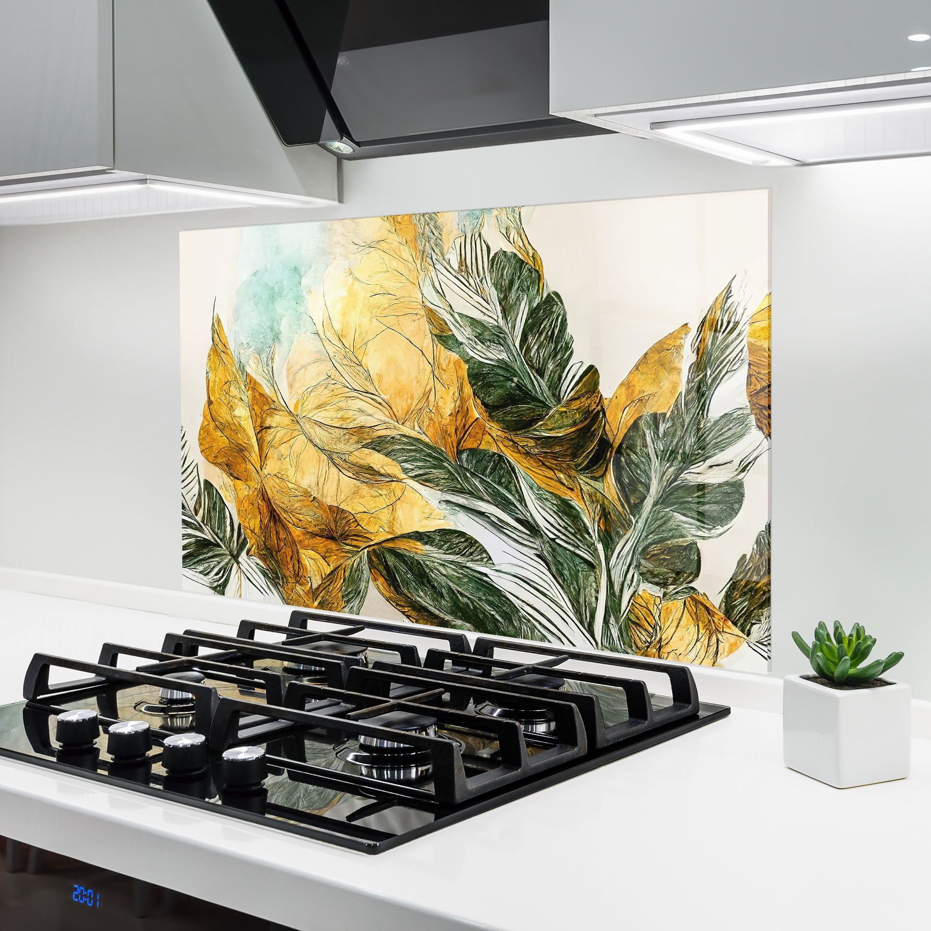 Gold And Green Leafes mockup 6