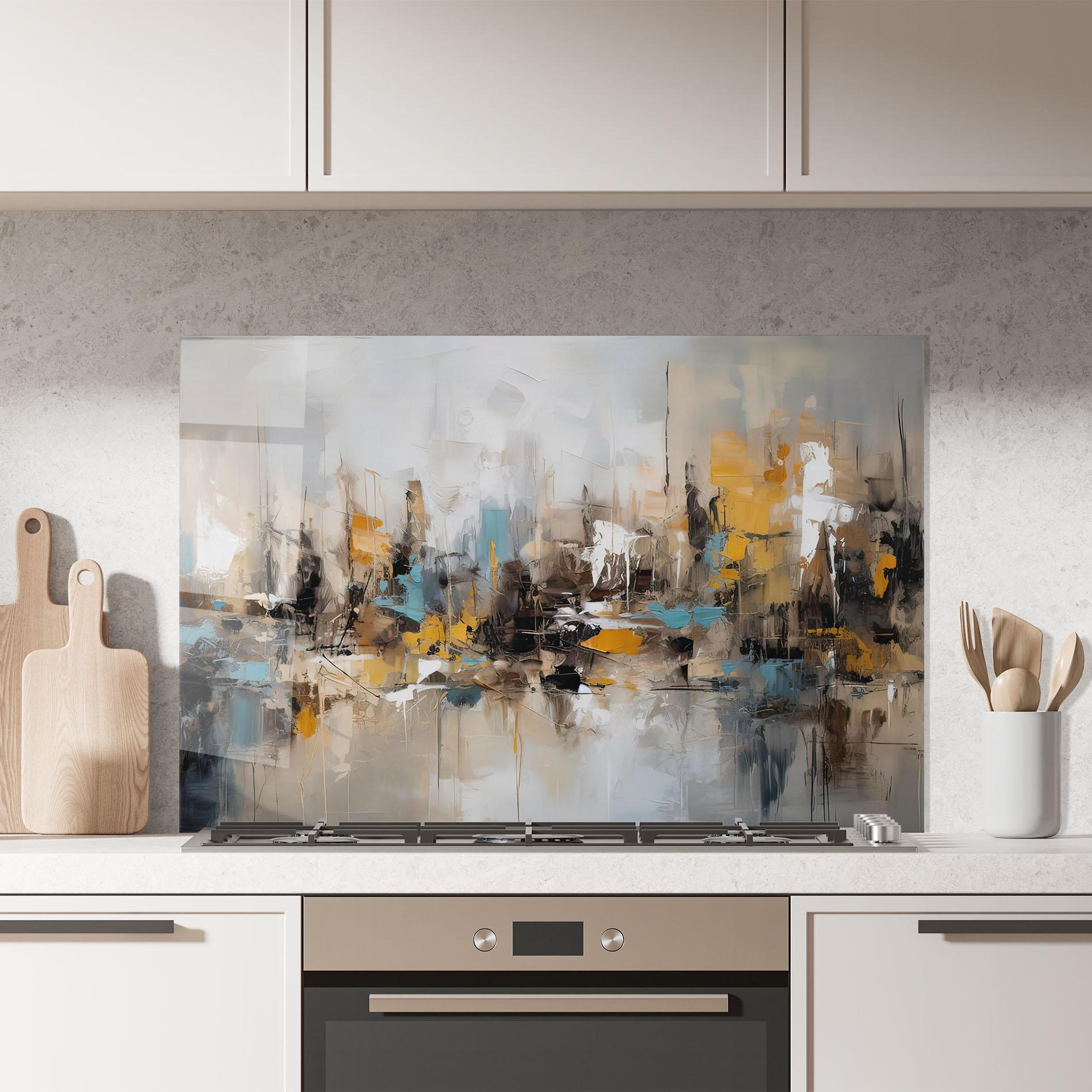 Küchenrückwand Glas Abstract Los Angeles mockup 7