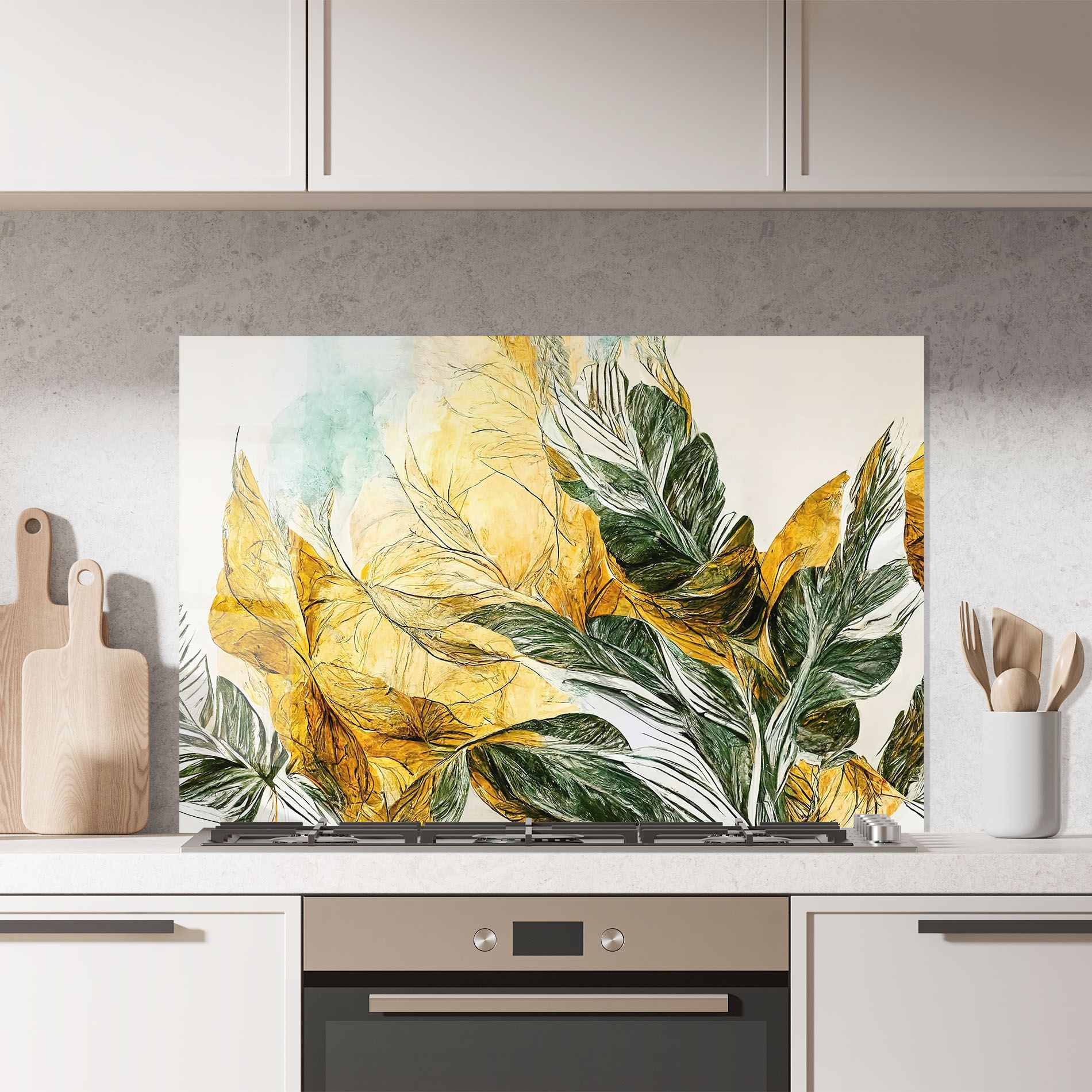 Gold And Green Leafes mockup 7