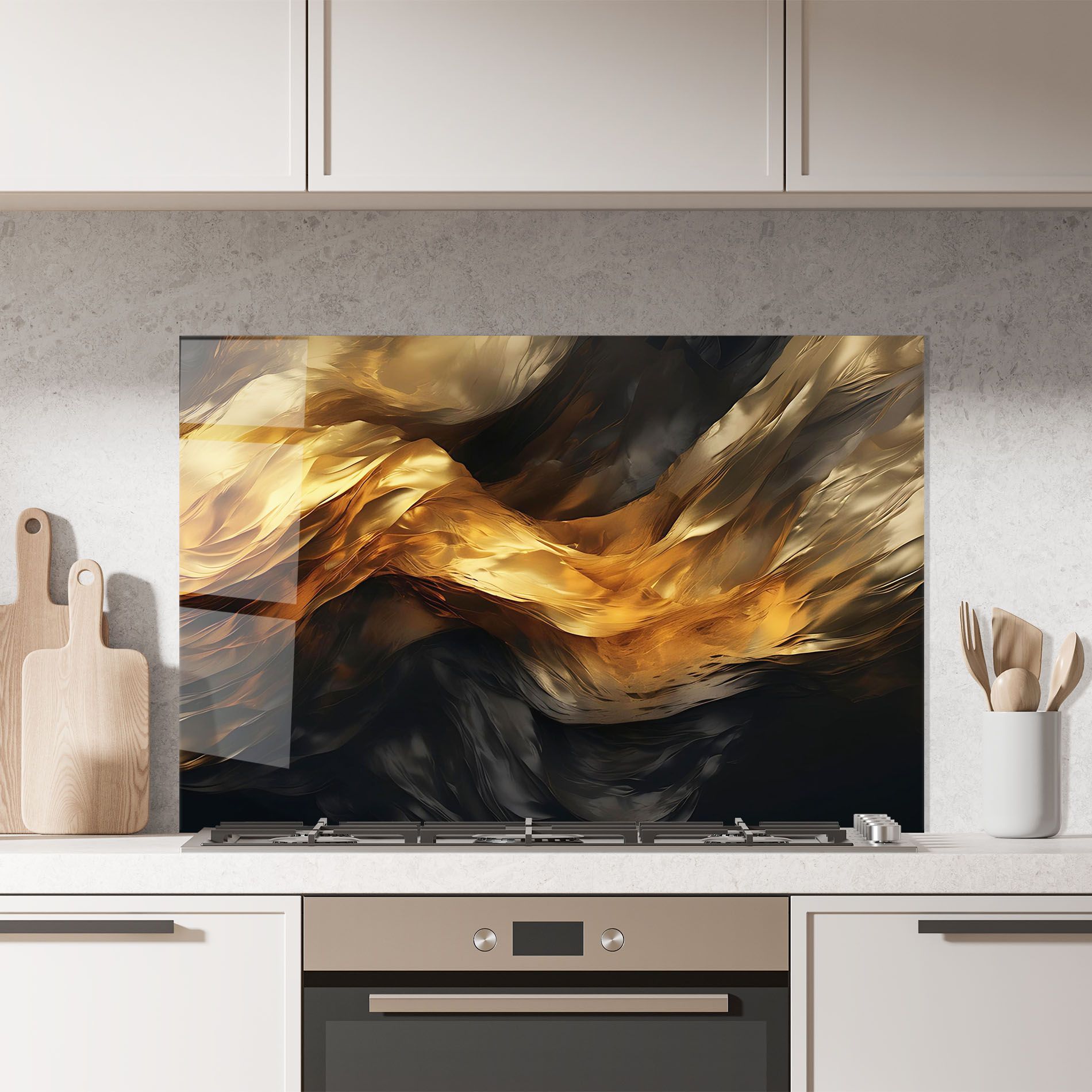 Golden Waves With Black mockup 7