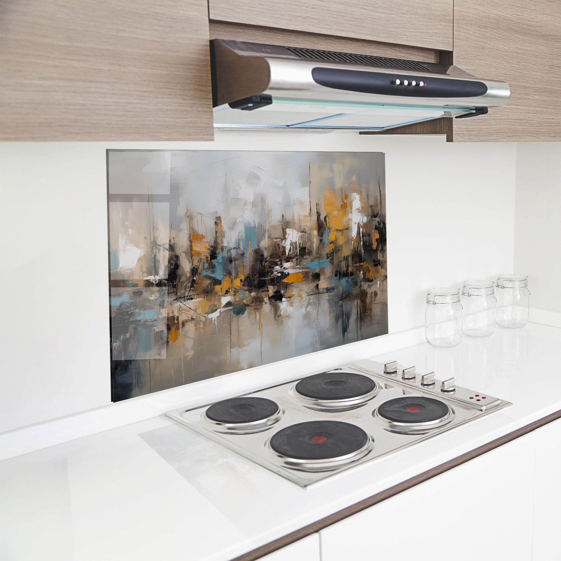 Küchenrückwand Glas Abstract Los Angeles mockup 8