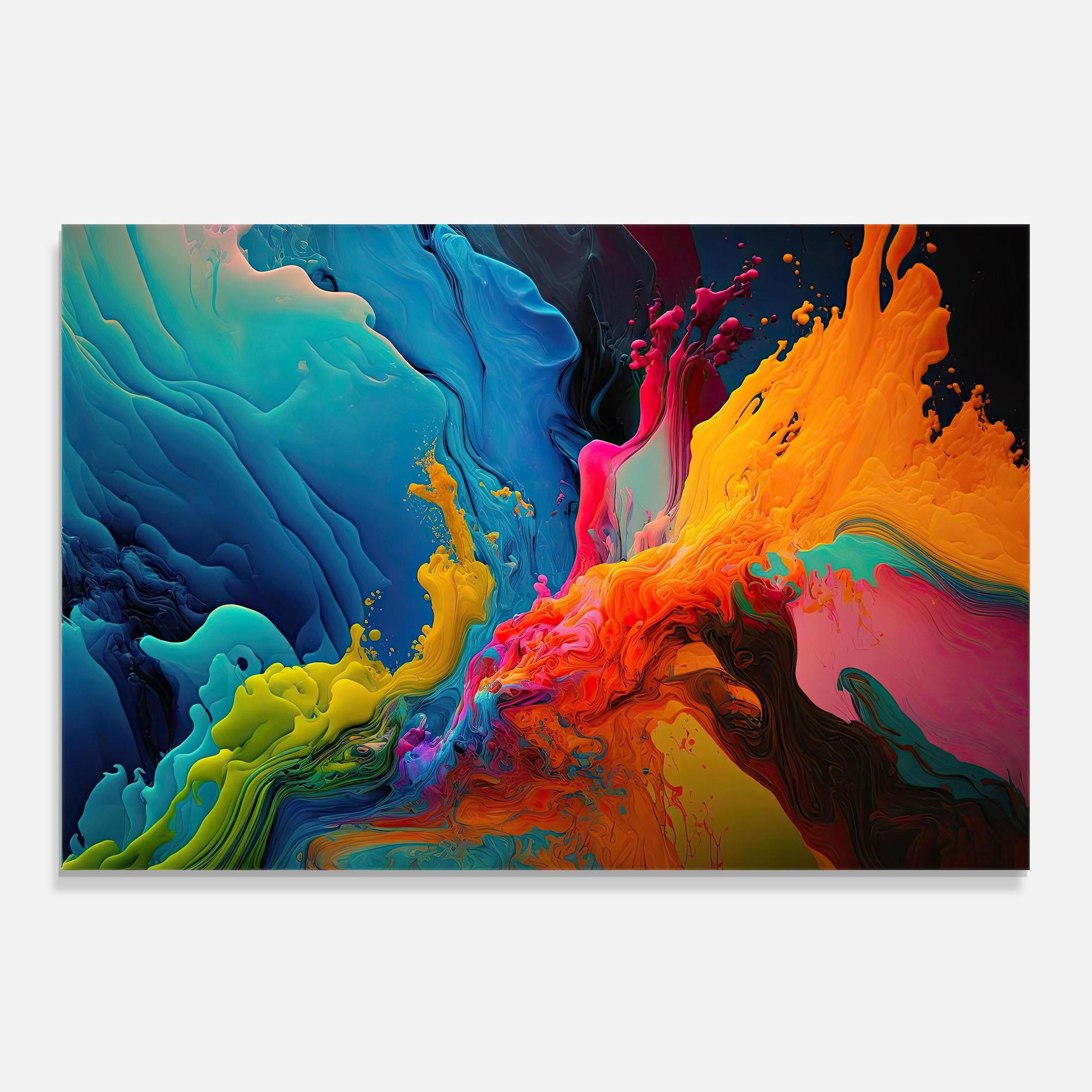 Küchenrückwand Glas Color Floating mockup 0