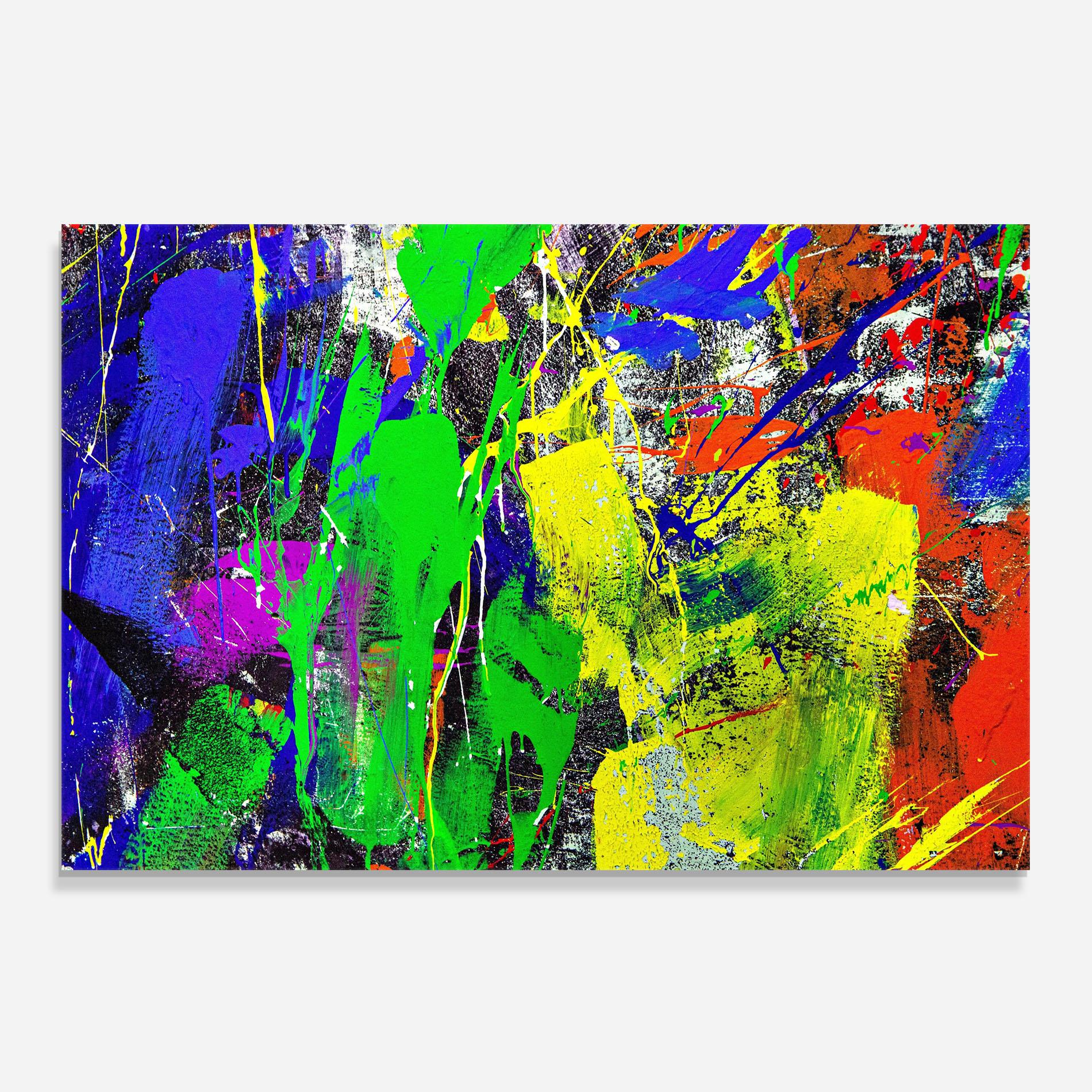 Küchenrückwand Glas Color Mix Abstract mockup 0