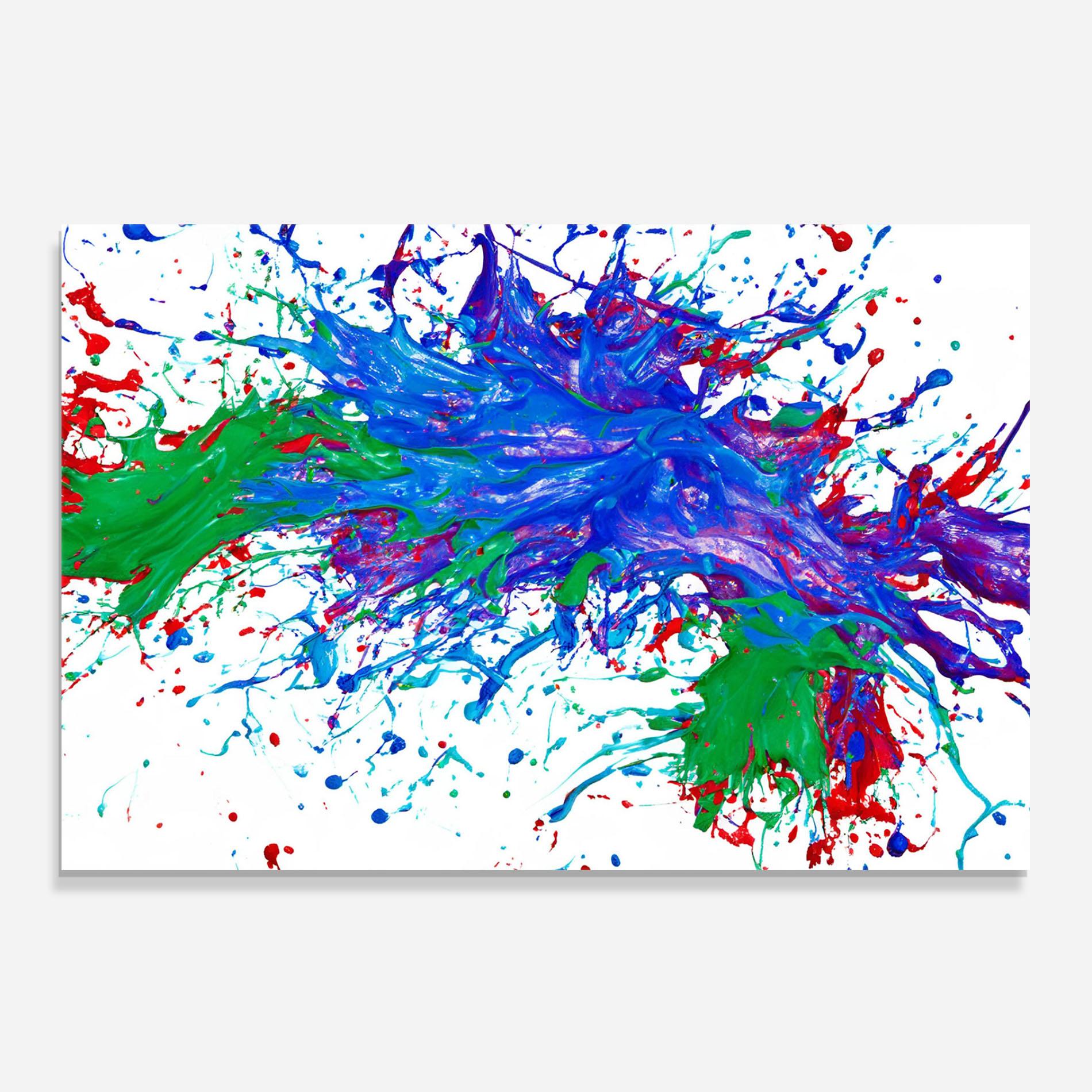 Küchenrückwand Glas Colorful Blue Purple mockup 0