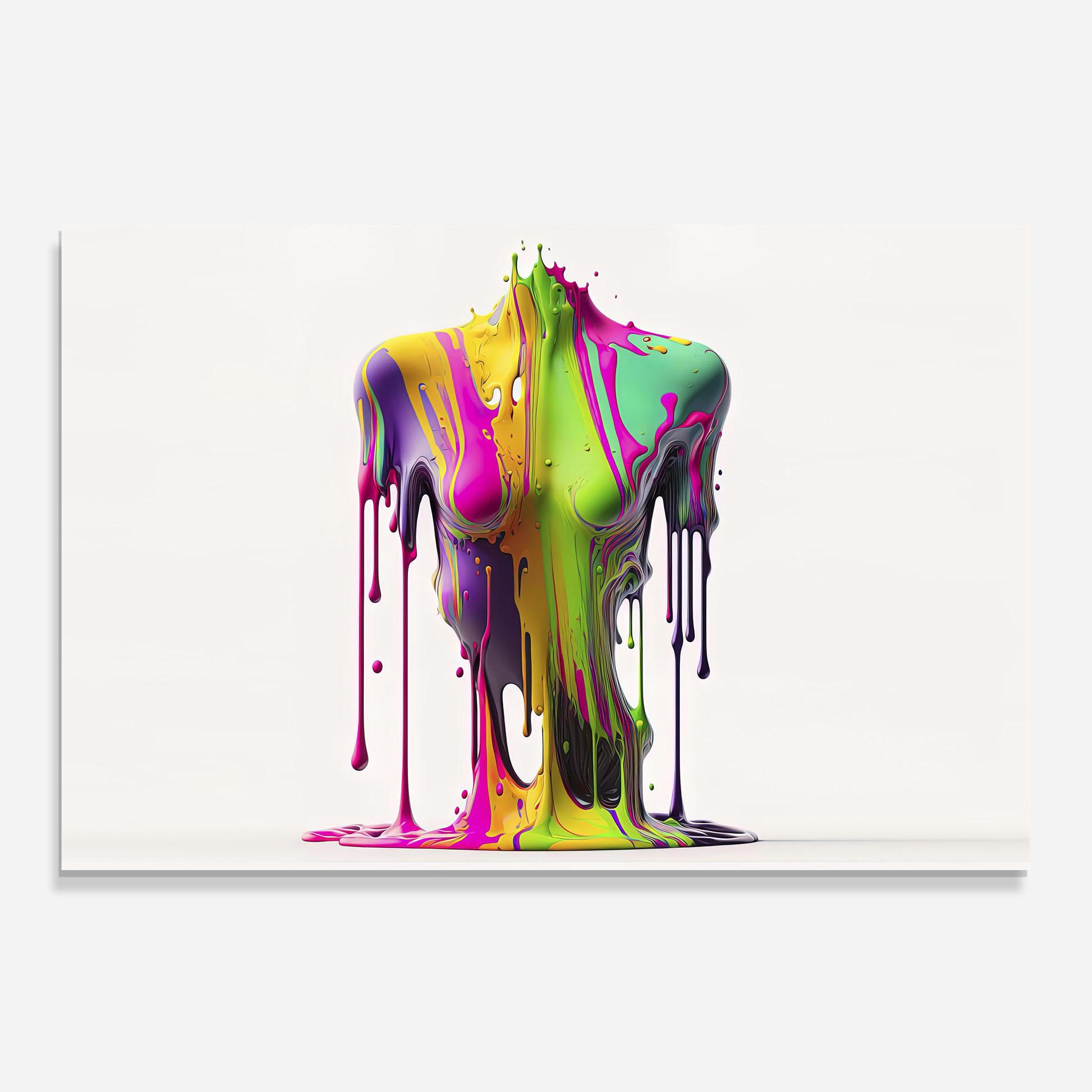 Küchenrückwand Glas Colorful Body mockup 0