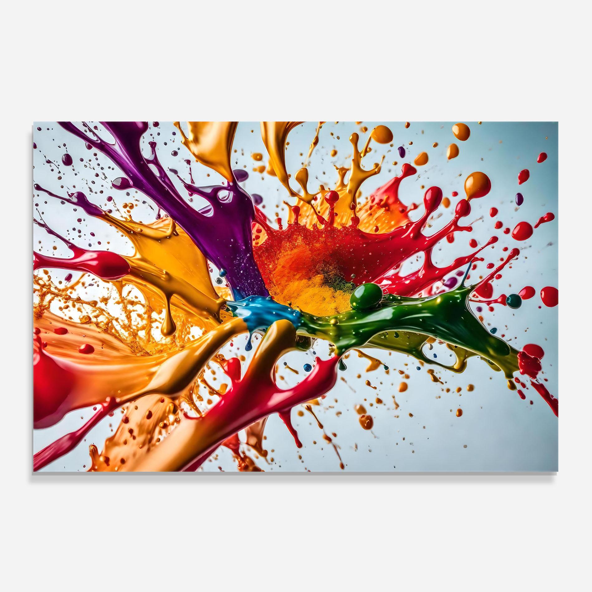 Küchenrückwand Glas Colorful Yellow Rainbow mockup 0