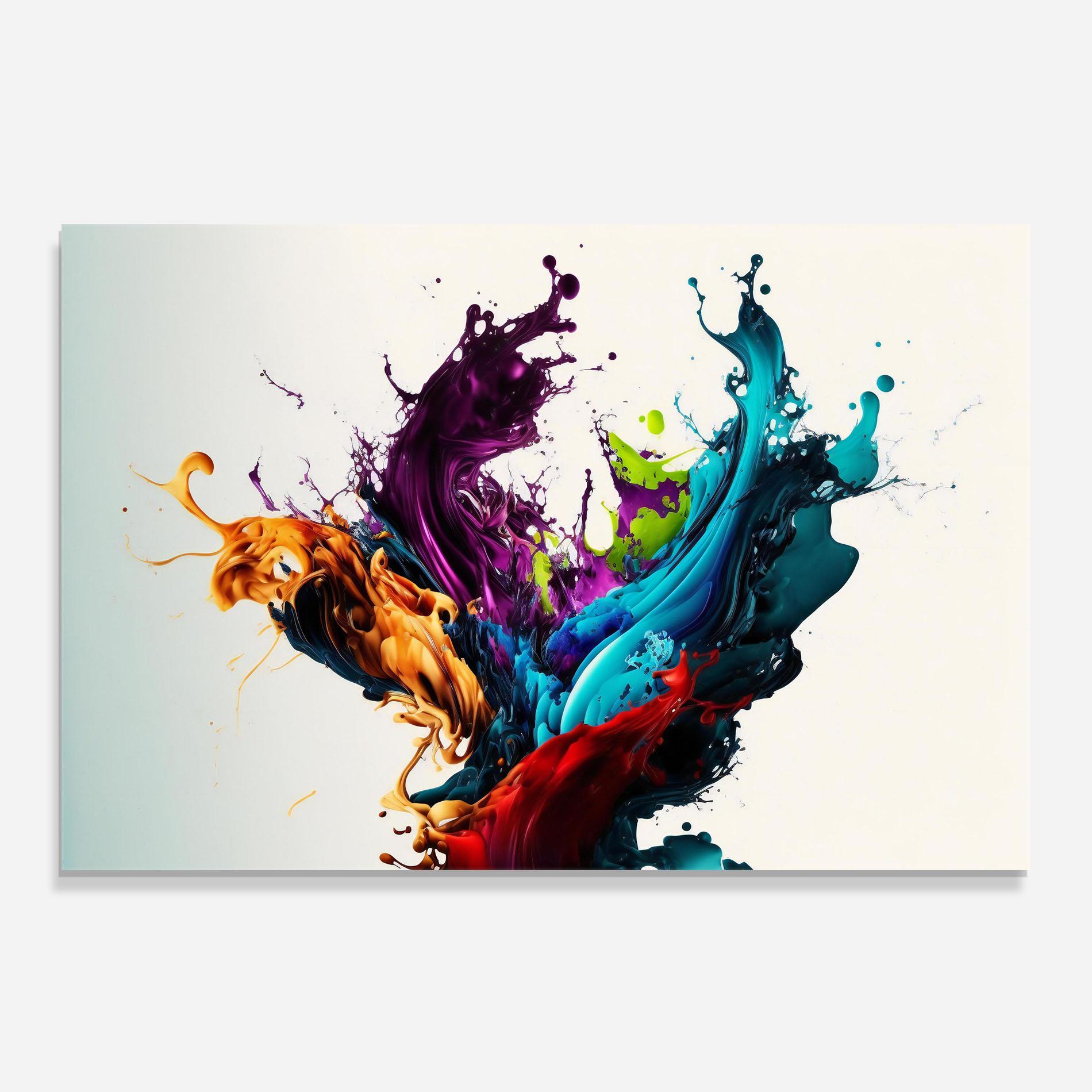 Küchenrückwand Glas Dark Purple Splash mockup 0