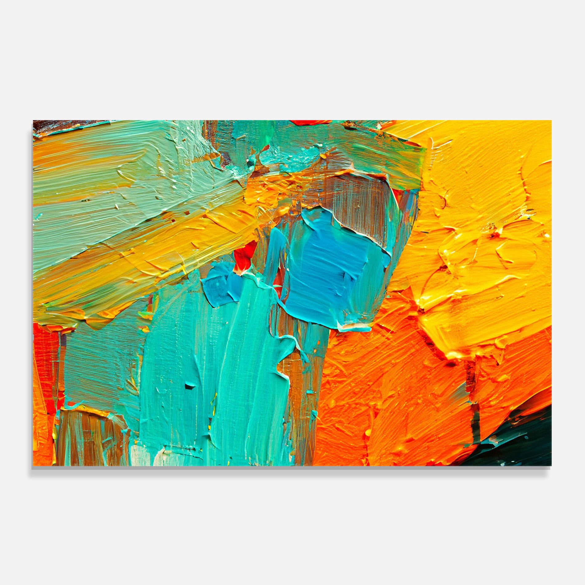 Orange Blue Painting mockup 0
