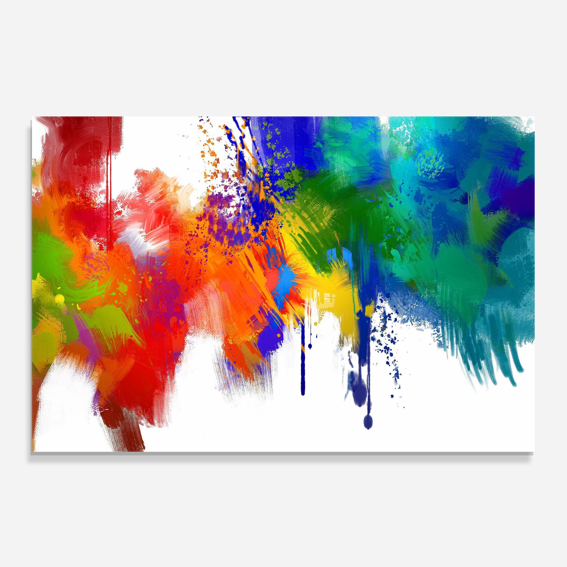 Küchenrückwand Glas Paint Stroke mockup 0