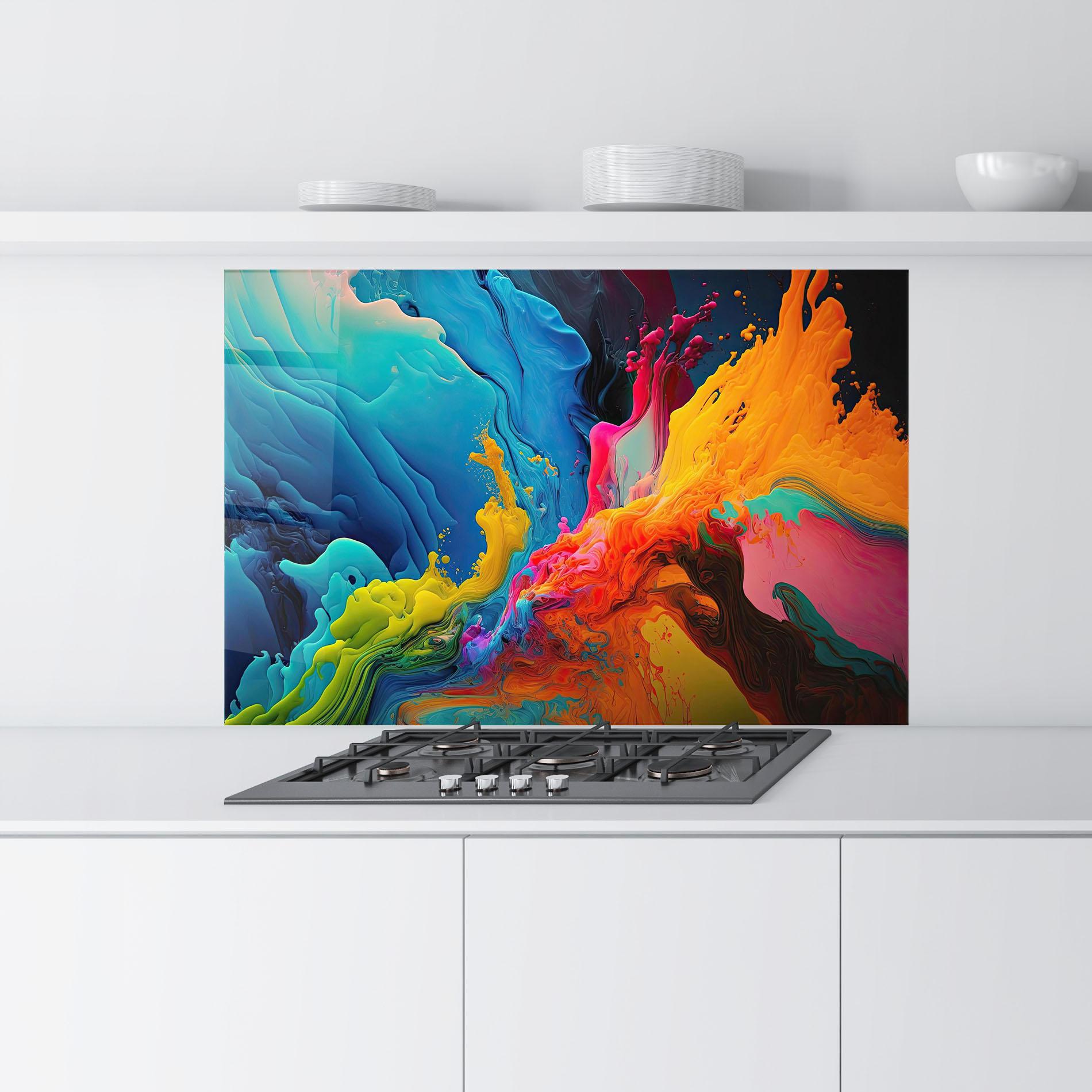 Küchenrückwand Glas Color Floating mockup 9