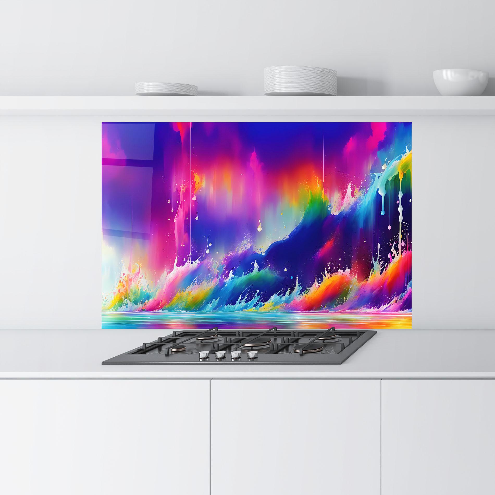 Küchenrückwand Glas Fairytale Landscape mockup 9