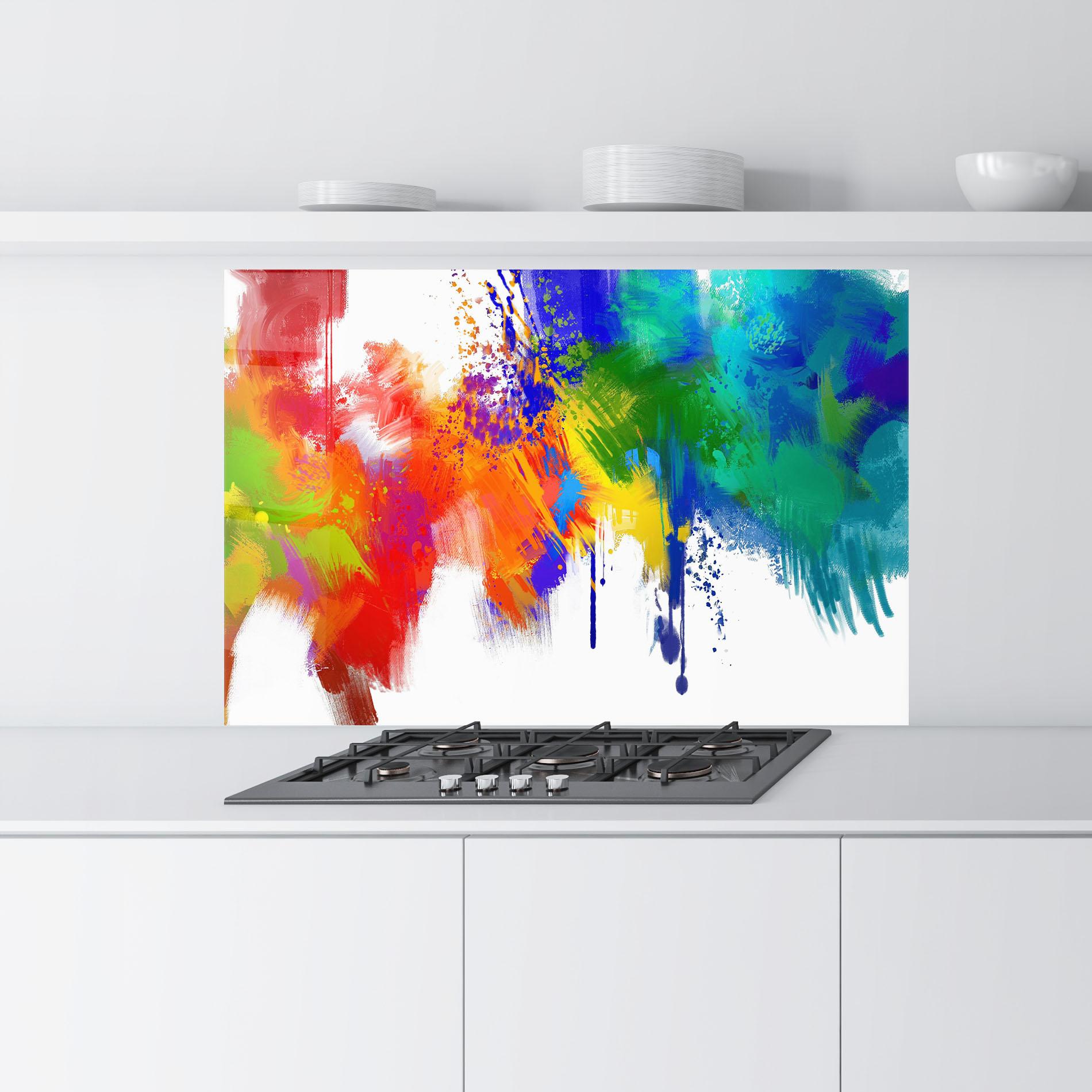 Küchenrückwand Glas Paint Stroke mockup 9