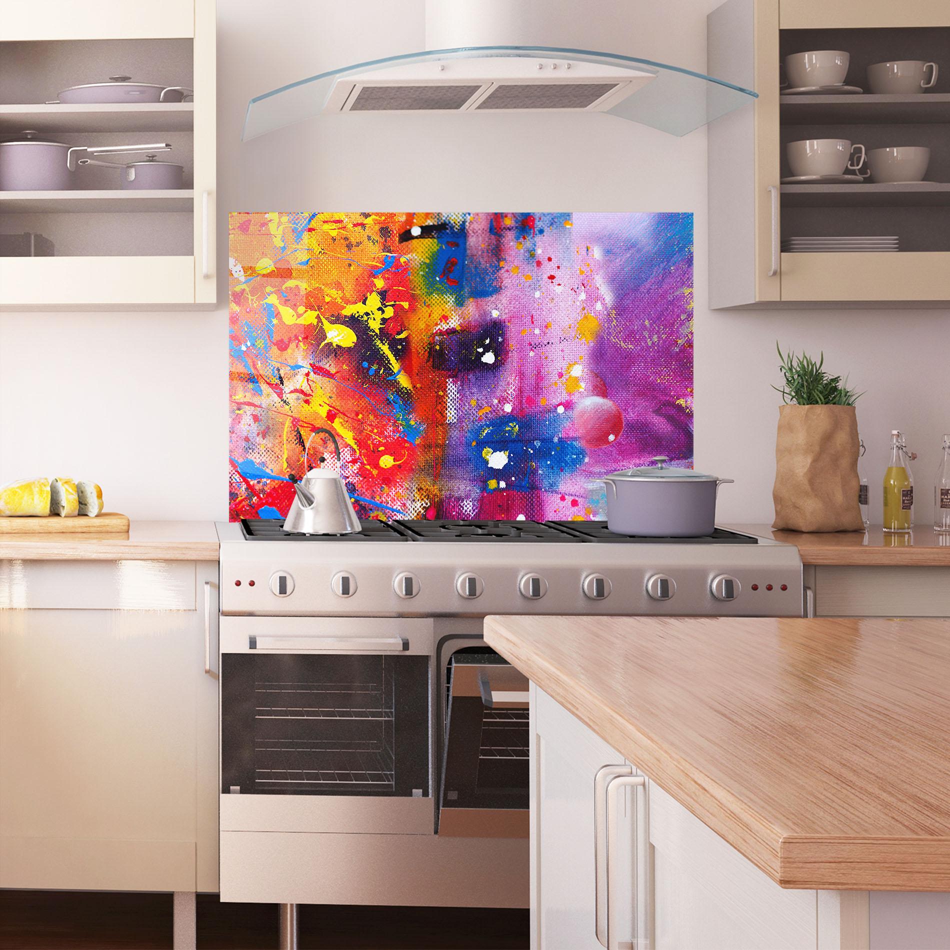 Küchenrückwand Glas Art Panorama mockup 1