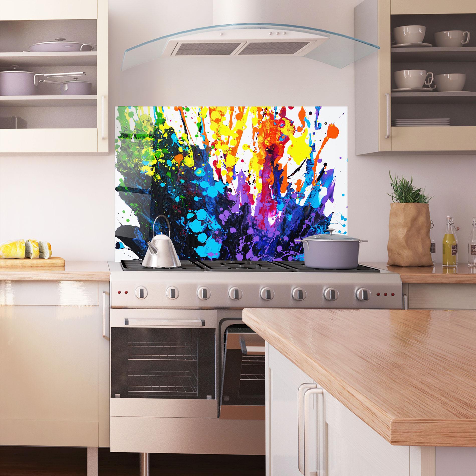 Küchenrückwand Glas Color Splash 2d mockup 1