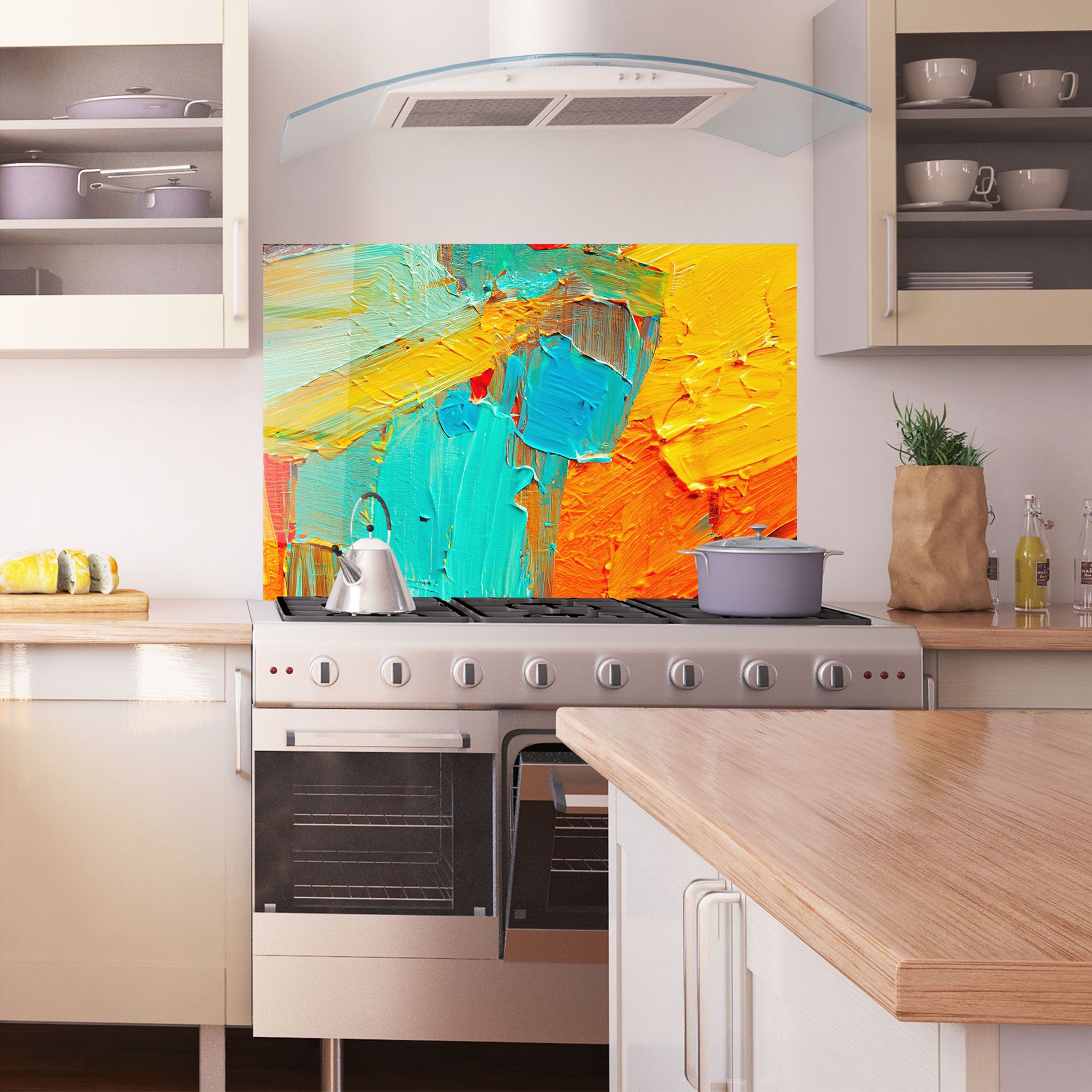 Orange Blue Painting mockup 1