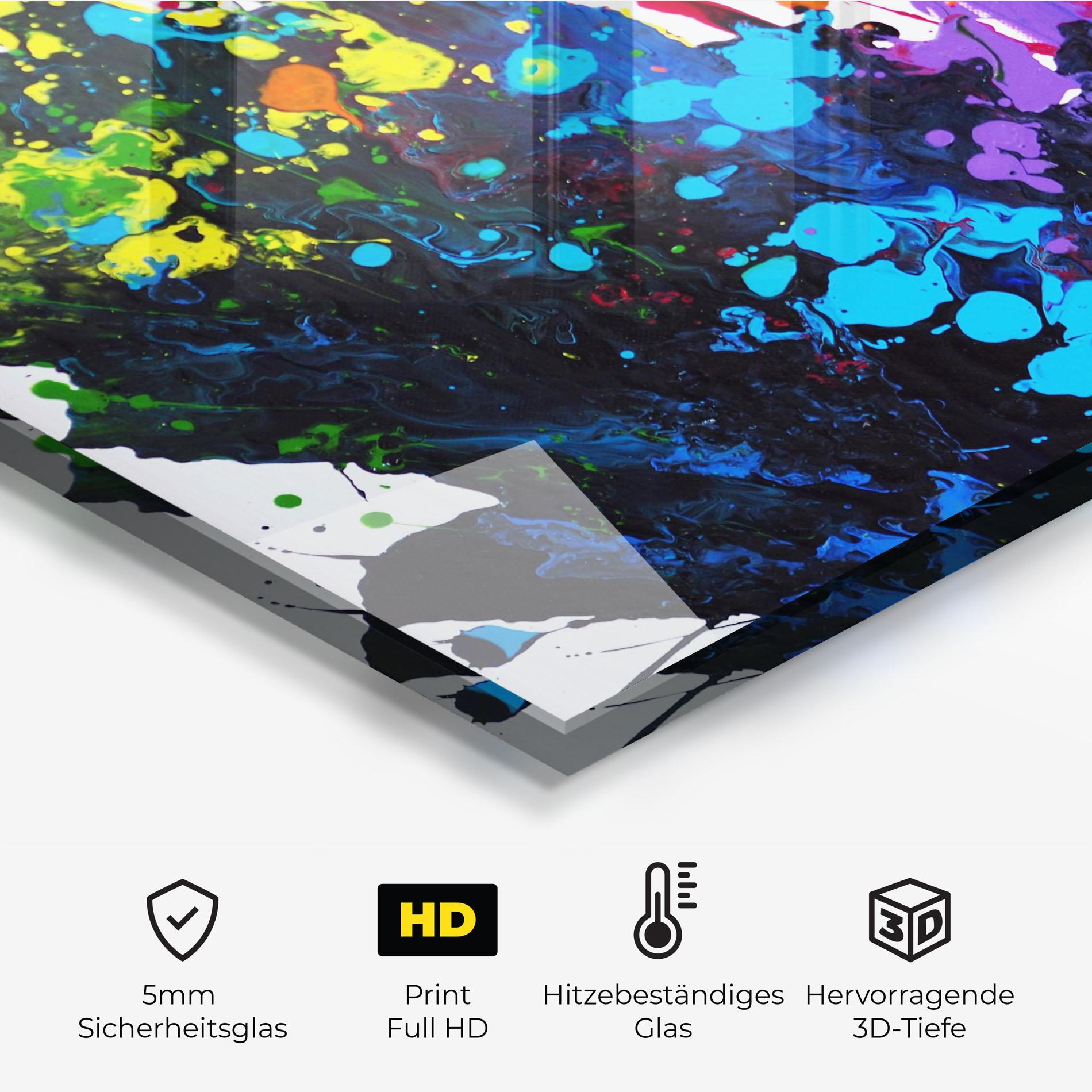 Küchenrückwand Glas Color Splash 2d mockup 2