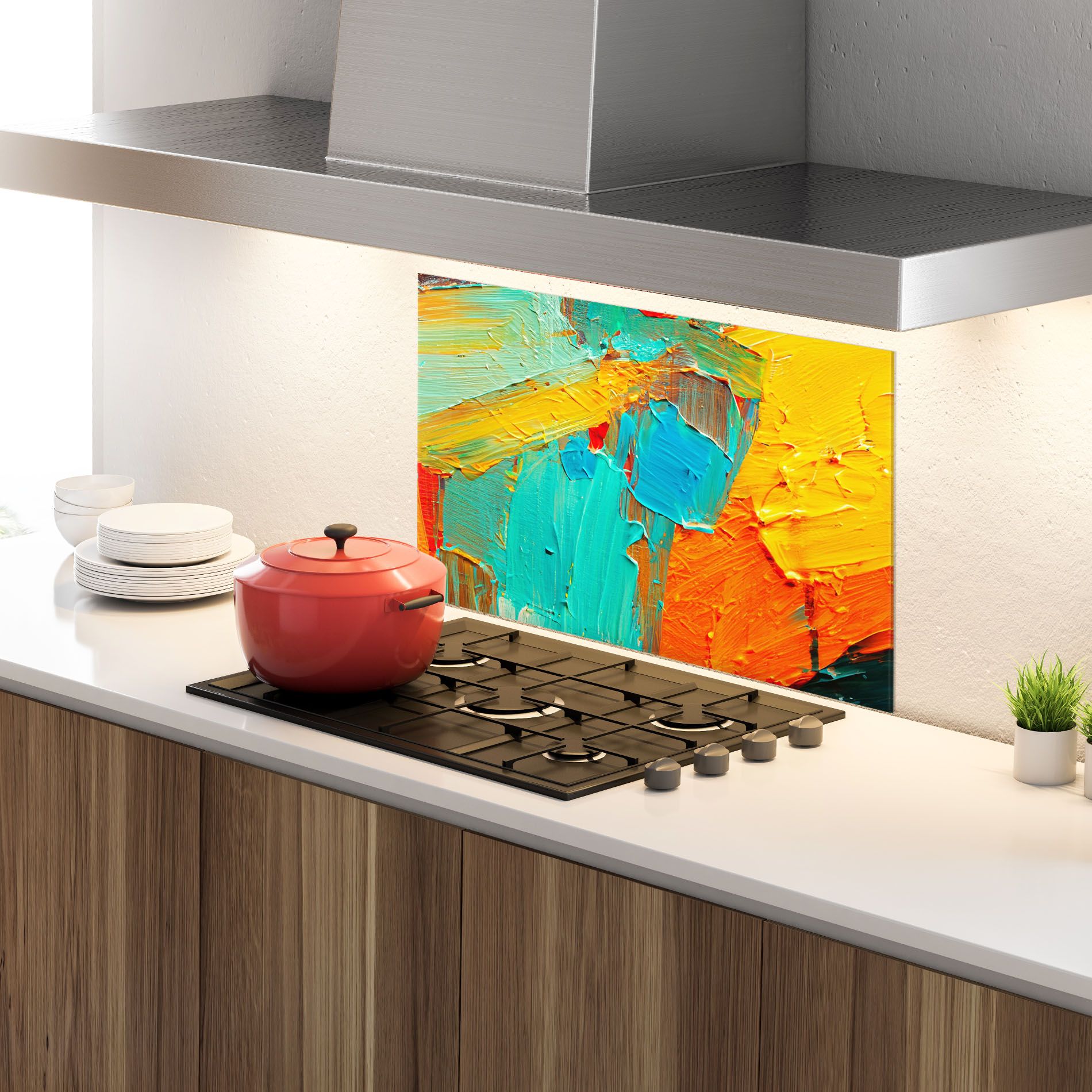 Orange Blue Painting mockup 4