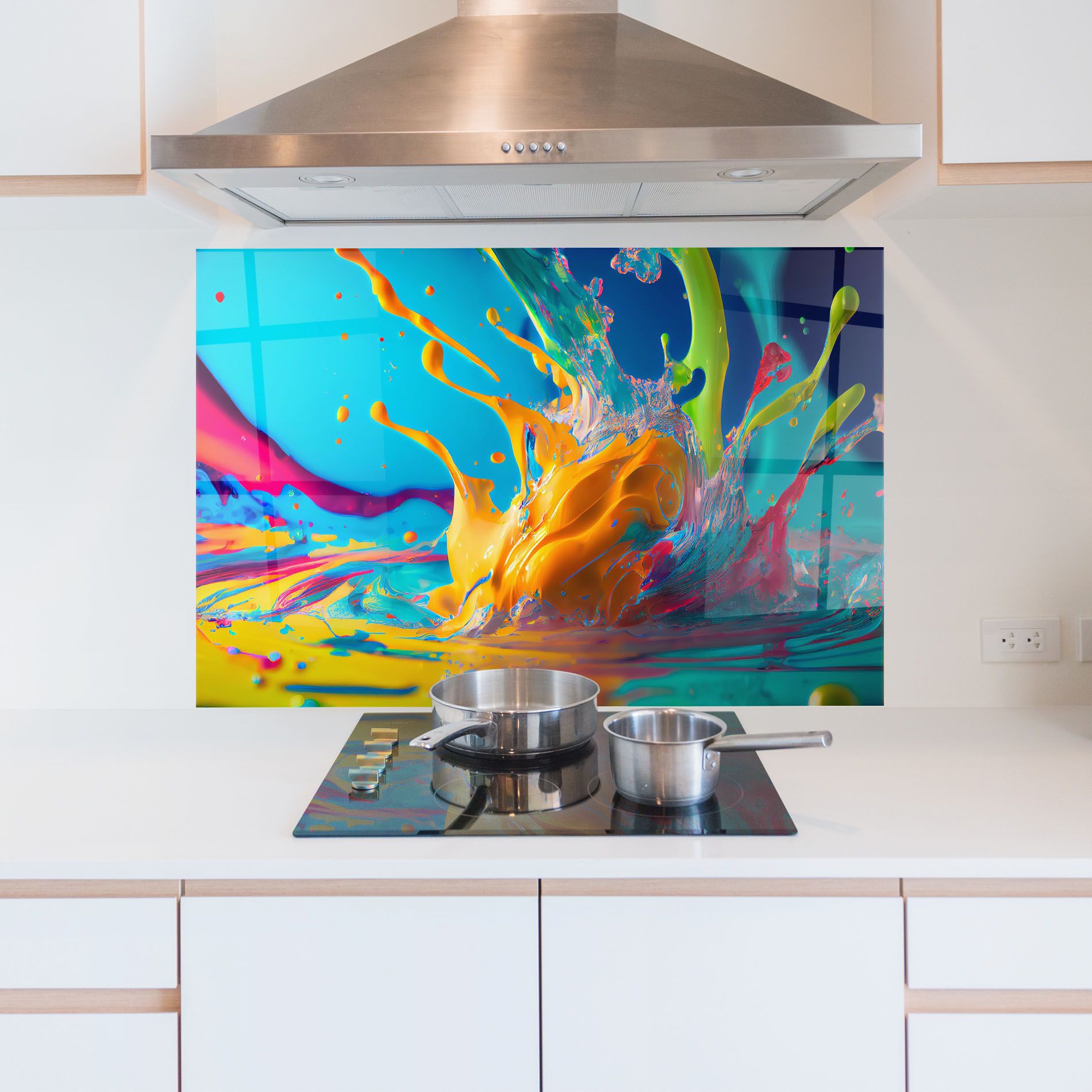Colorful Water Splashing mockup 5