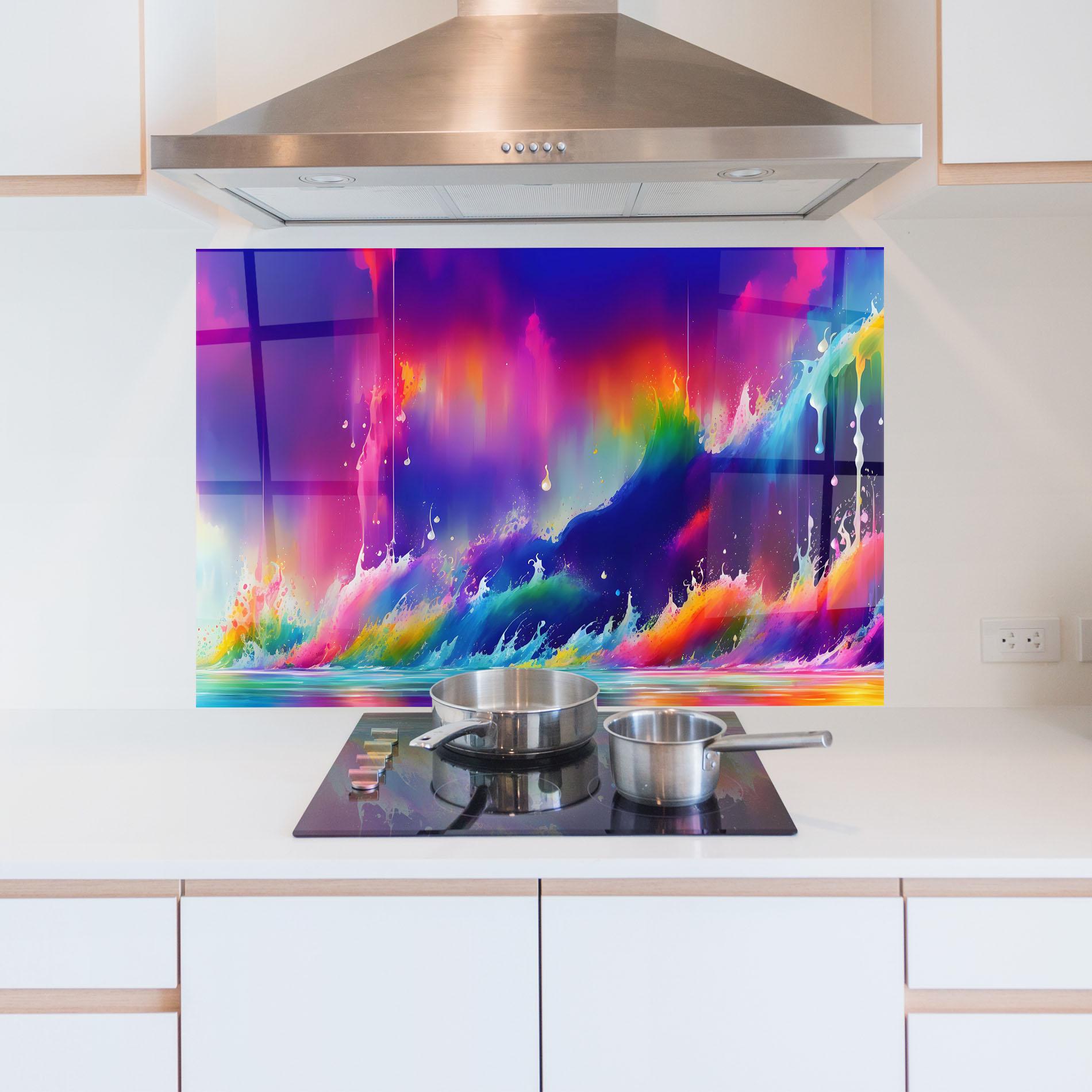 Küchenrückwand Glas Fairytale Landscape mockup 5