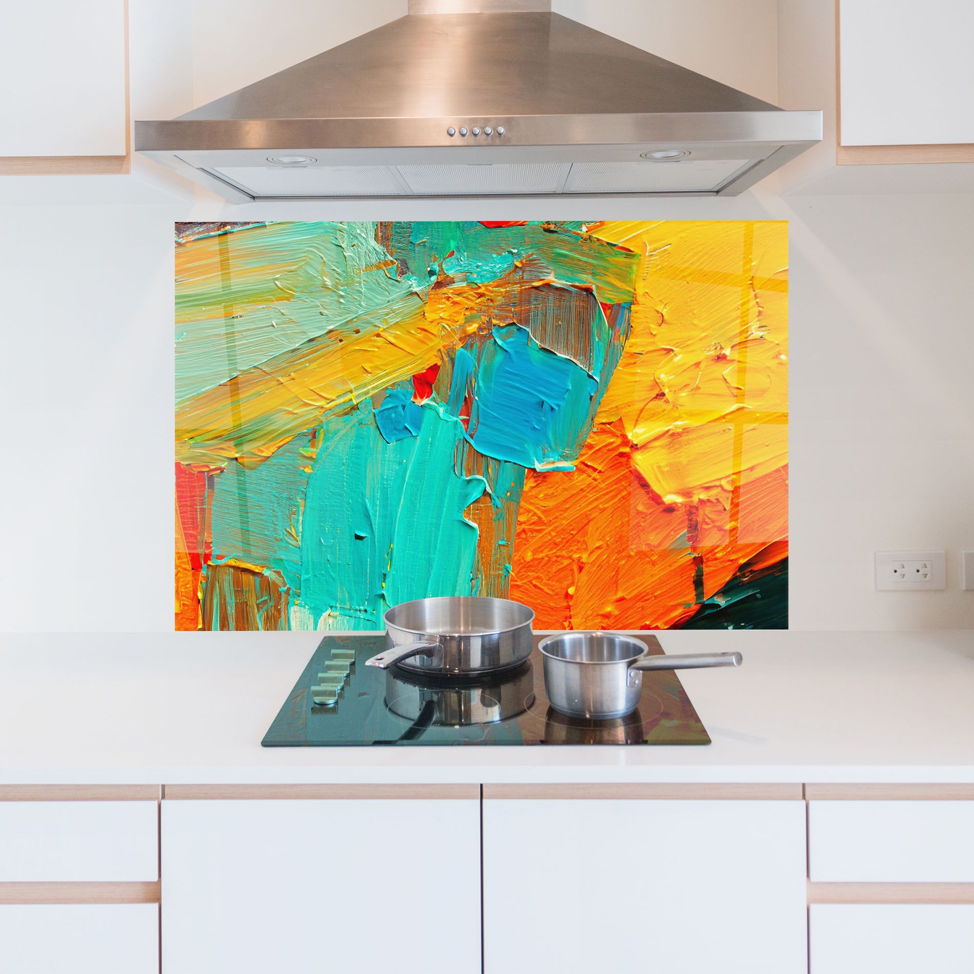 Orange Blue Painting mockup 5
