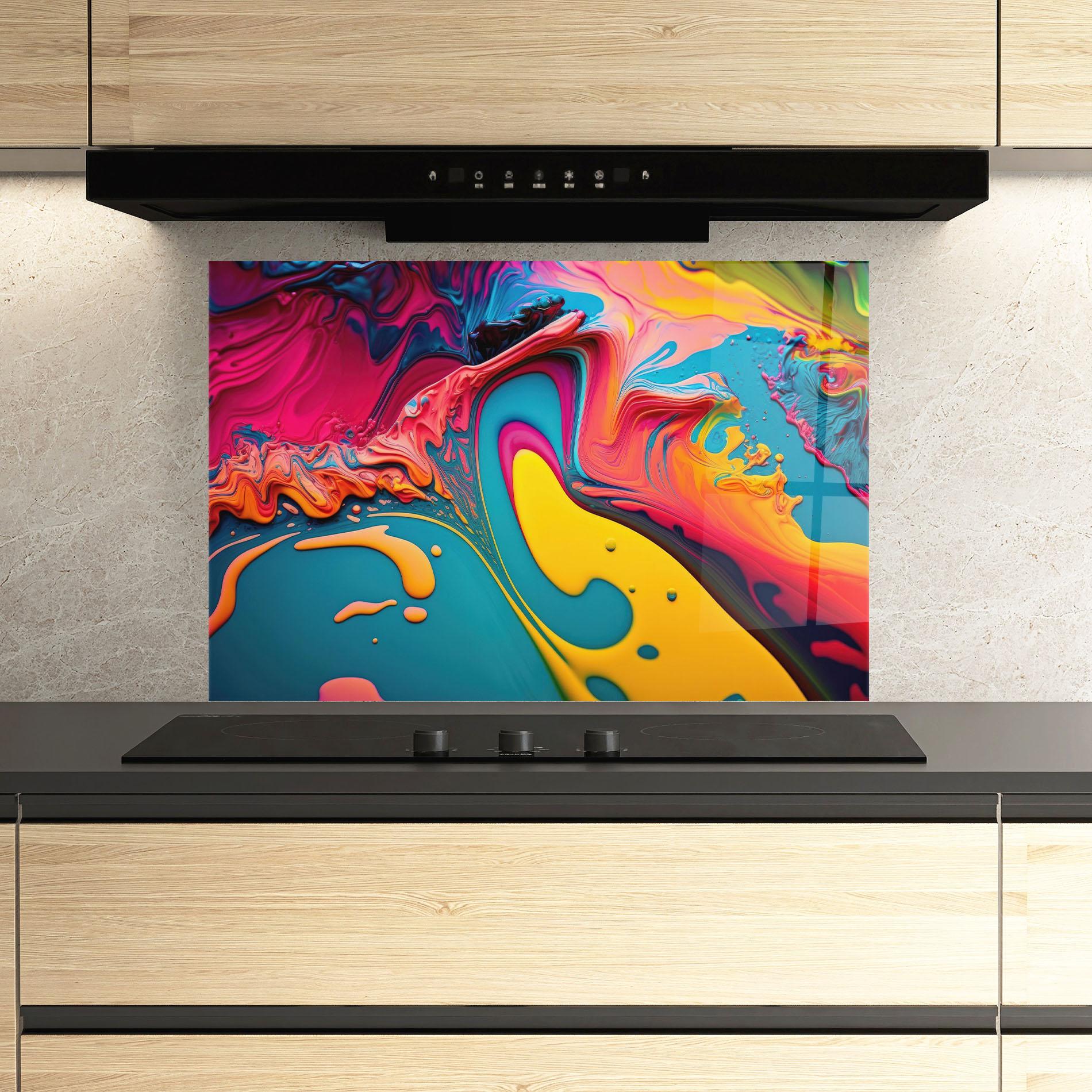 Küchenrückwand Glas Acrylic Close Up mockup 3